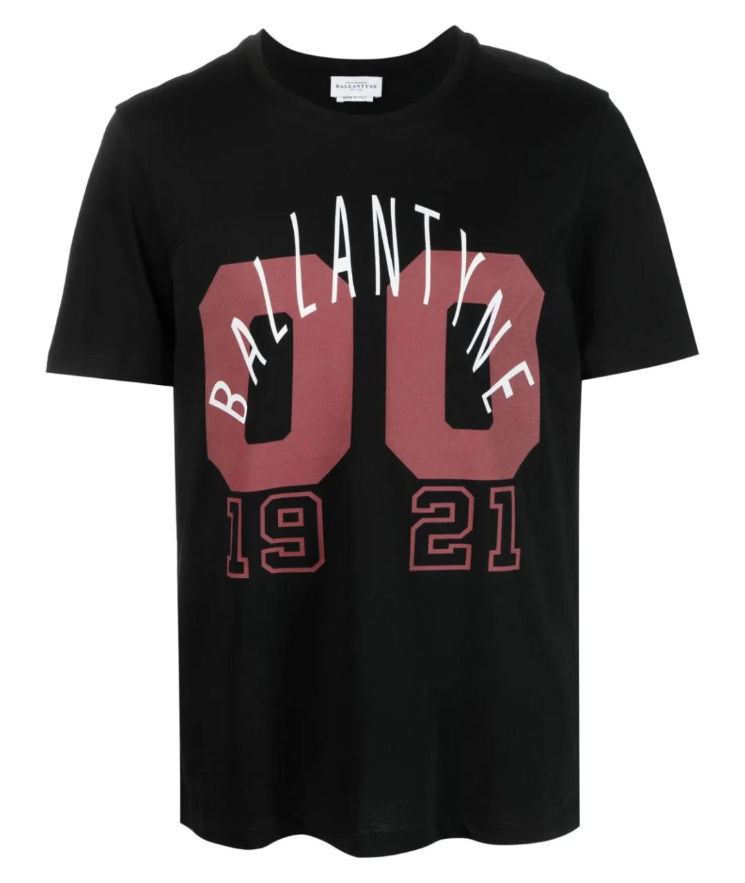 BALLANTYNE Черная хлопковая футболка, фото 1