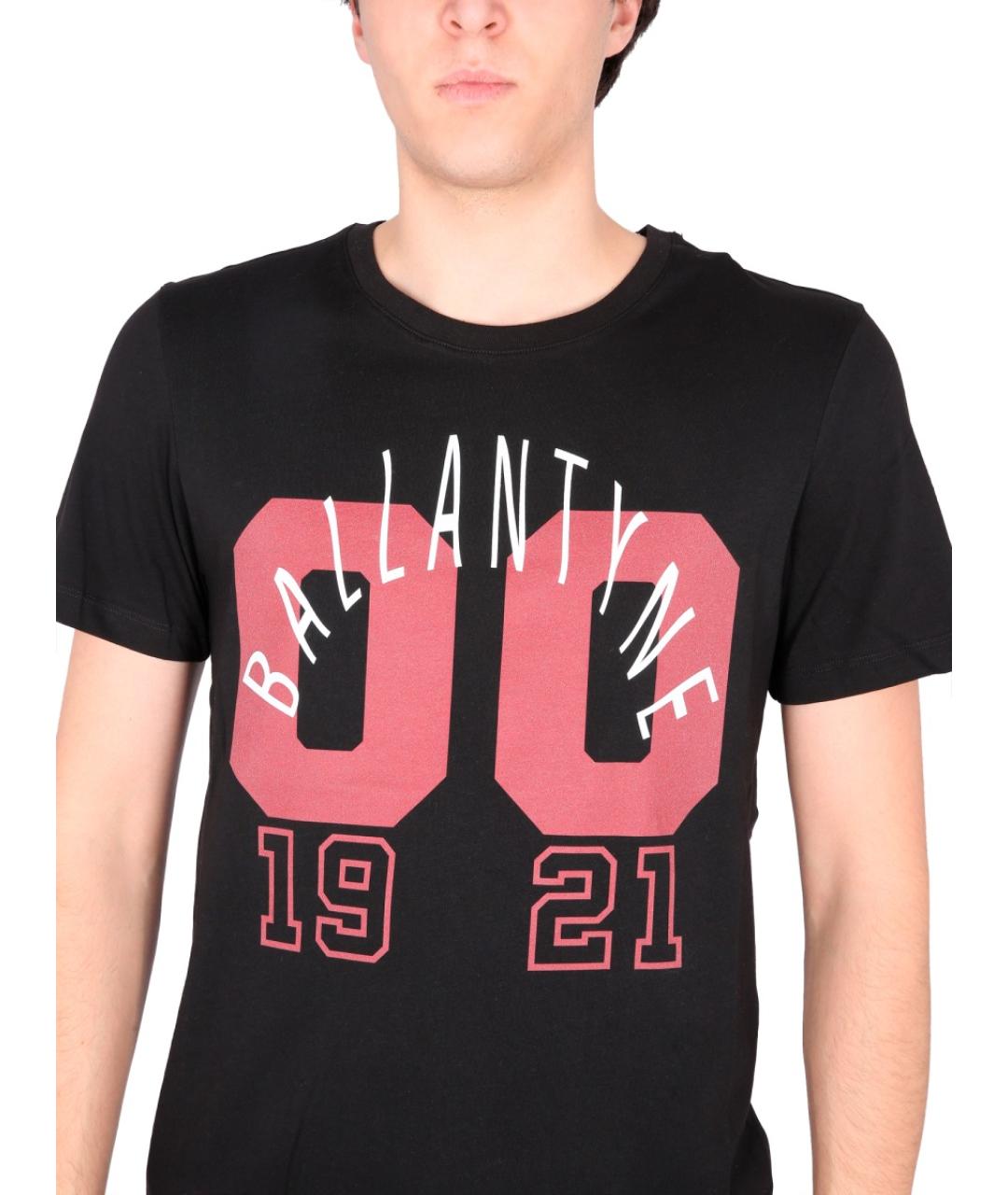BALLANTYNE Черная хлопковая футболка, фото 5