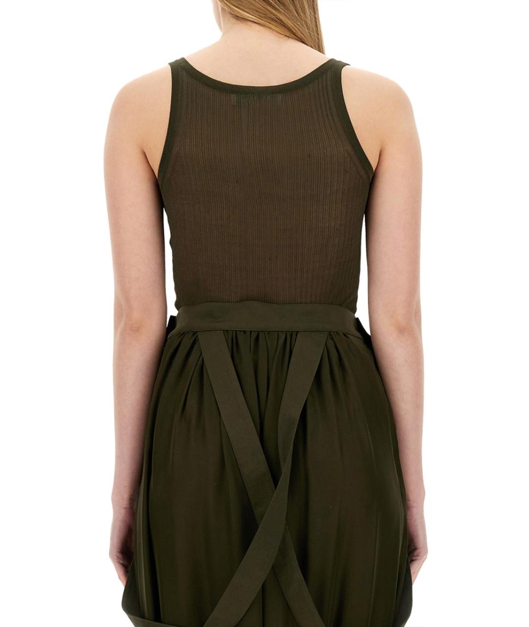 MAX MARA Зеленая шелковая майка, фото 3