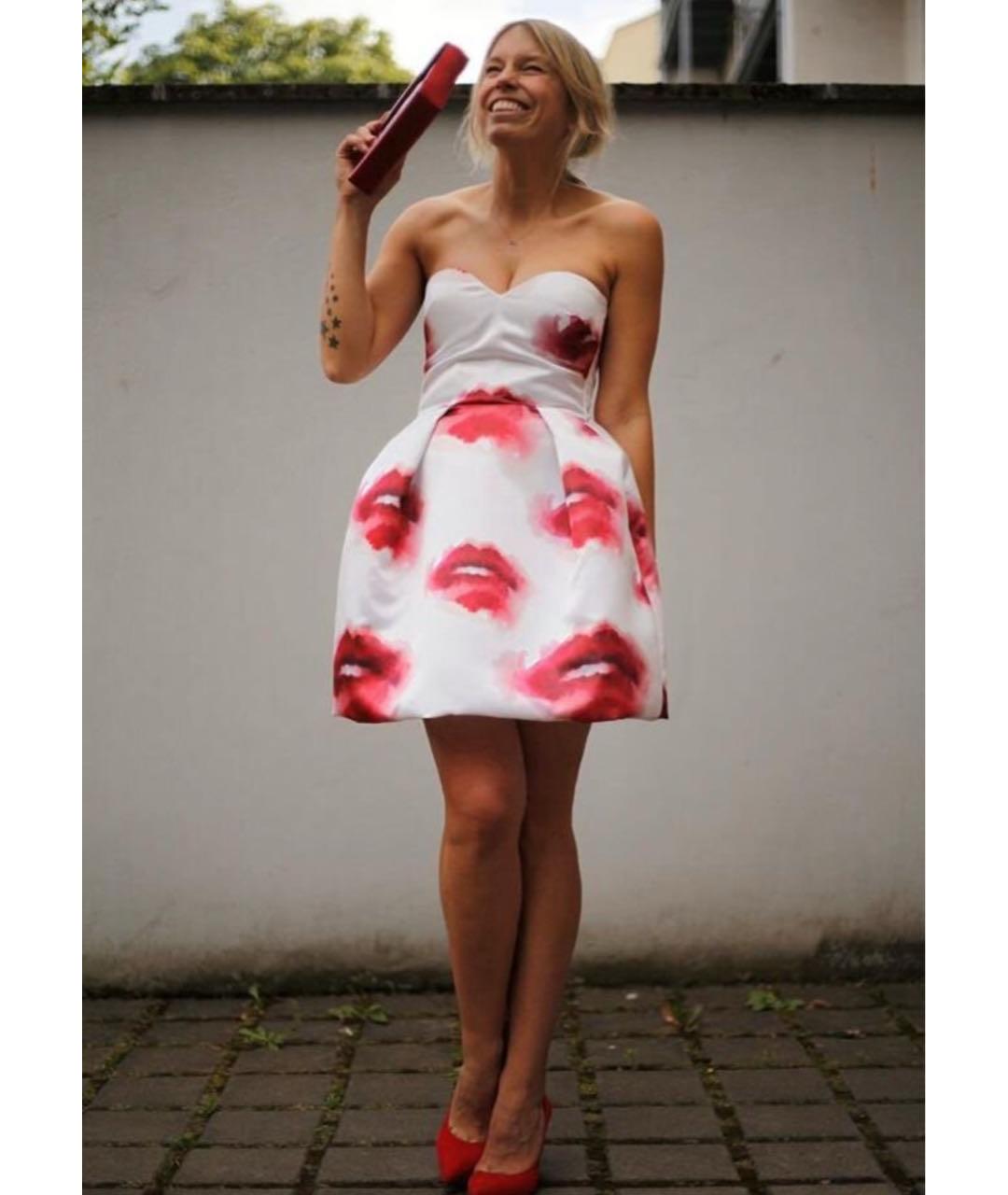 MSGM Белое полиэстеровое платье, фото 5