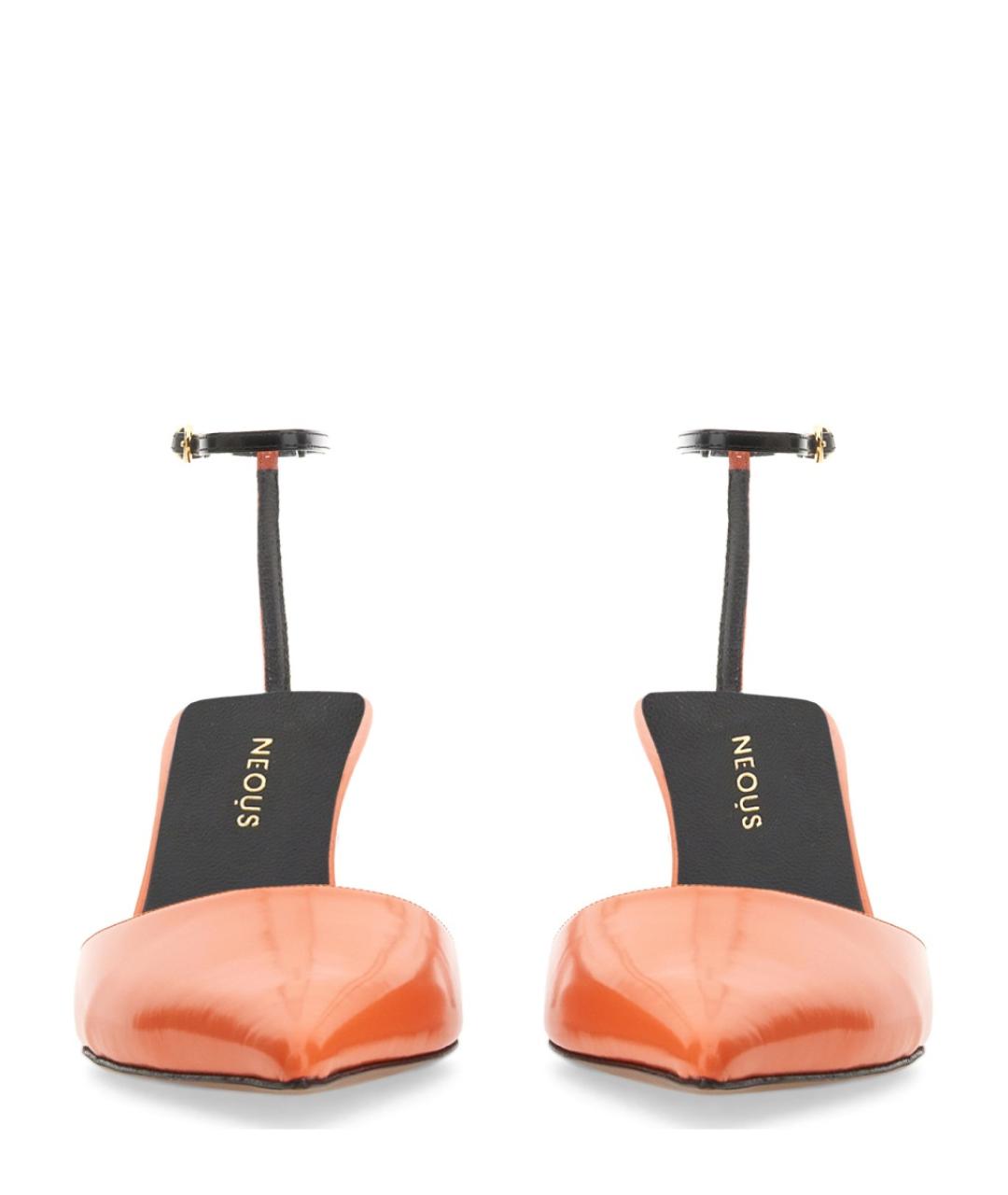 NEOUS Оранжевое кожаные туфли, фото 2