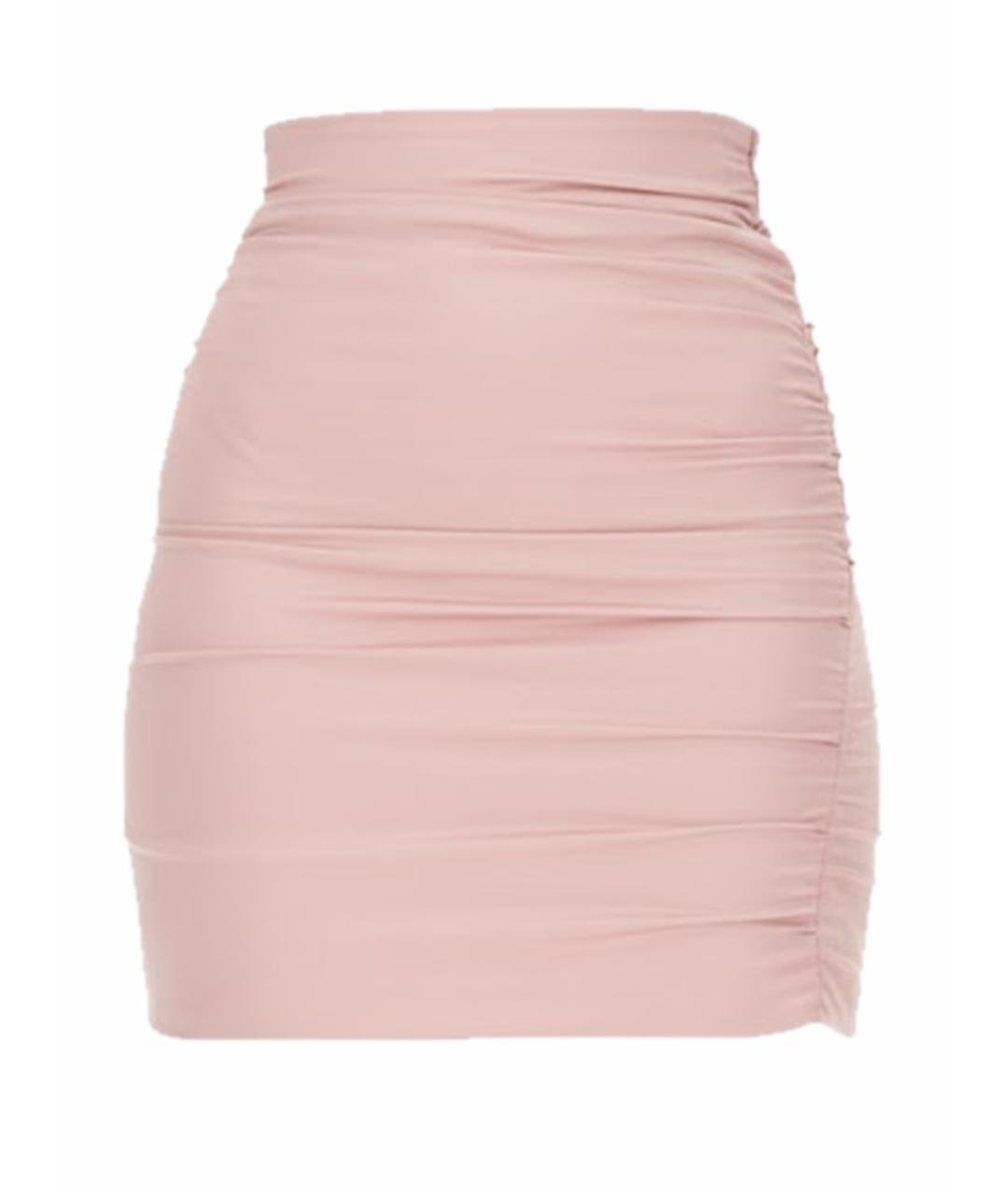 FIORUCCI Розовая полиэстеровая юбка мини, фото 1