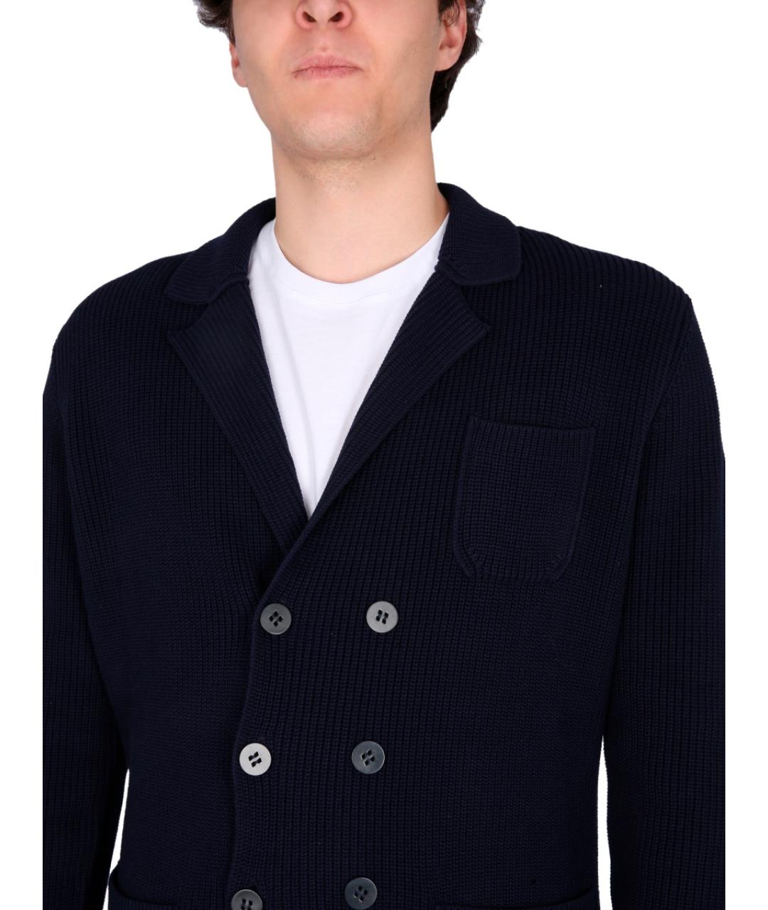 BALLANTYNE Синий хлопковый кардиган, фото 5