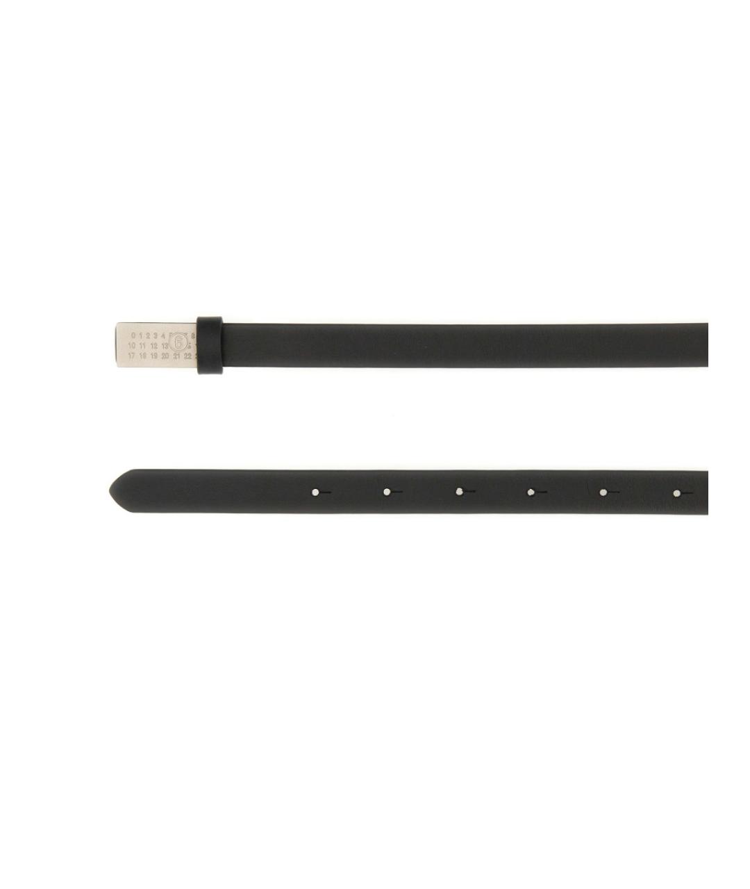 MM6 MAISON MARGIELA Черный кожаный ремень, фото 2