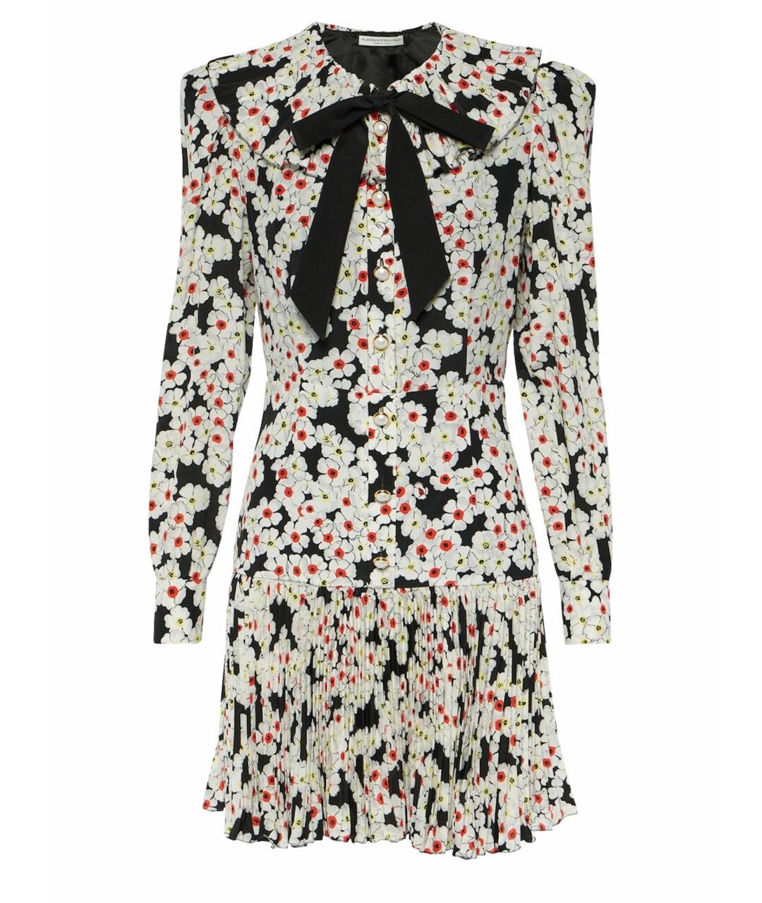 ALESSANDRA RICH Мульти шелковое повседневное платье, фото 1