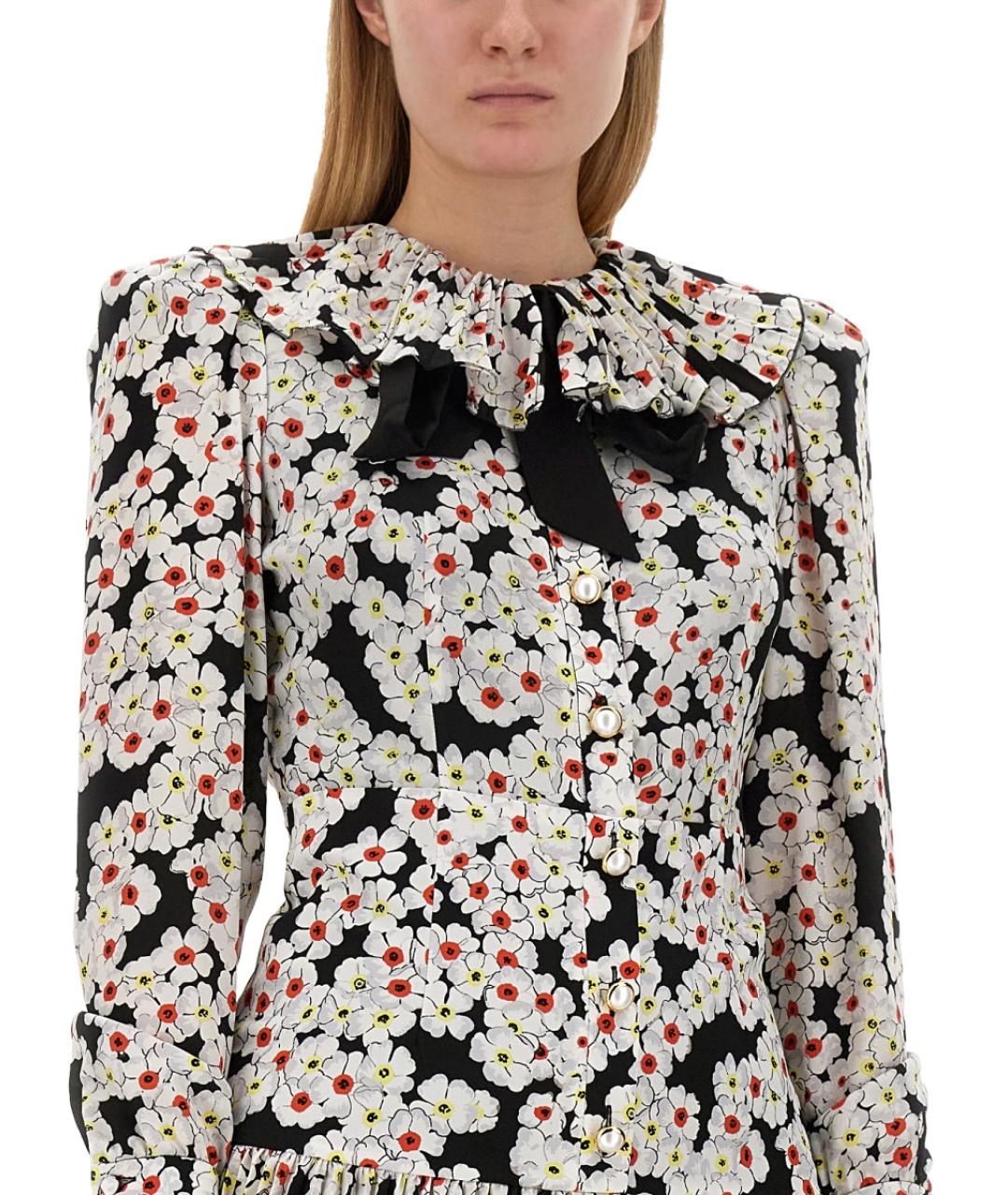 ALESSANDRA RICH Мульти шелковое повседневное платье, фото 5