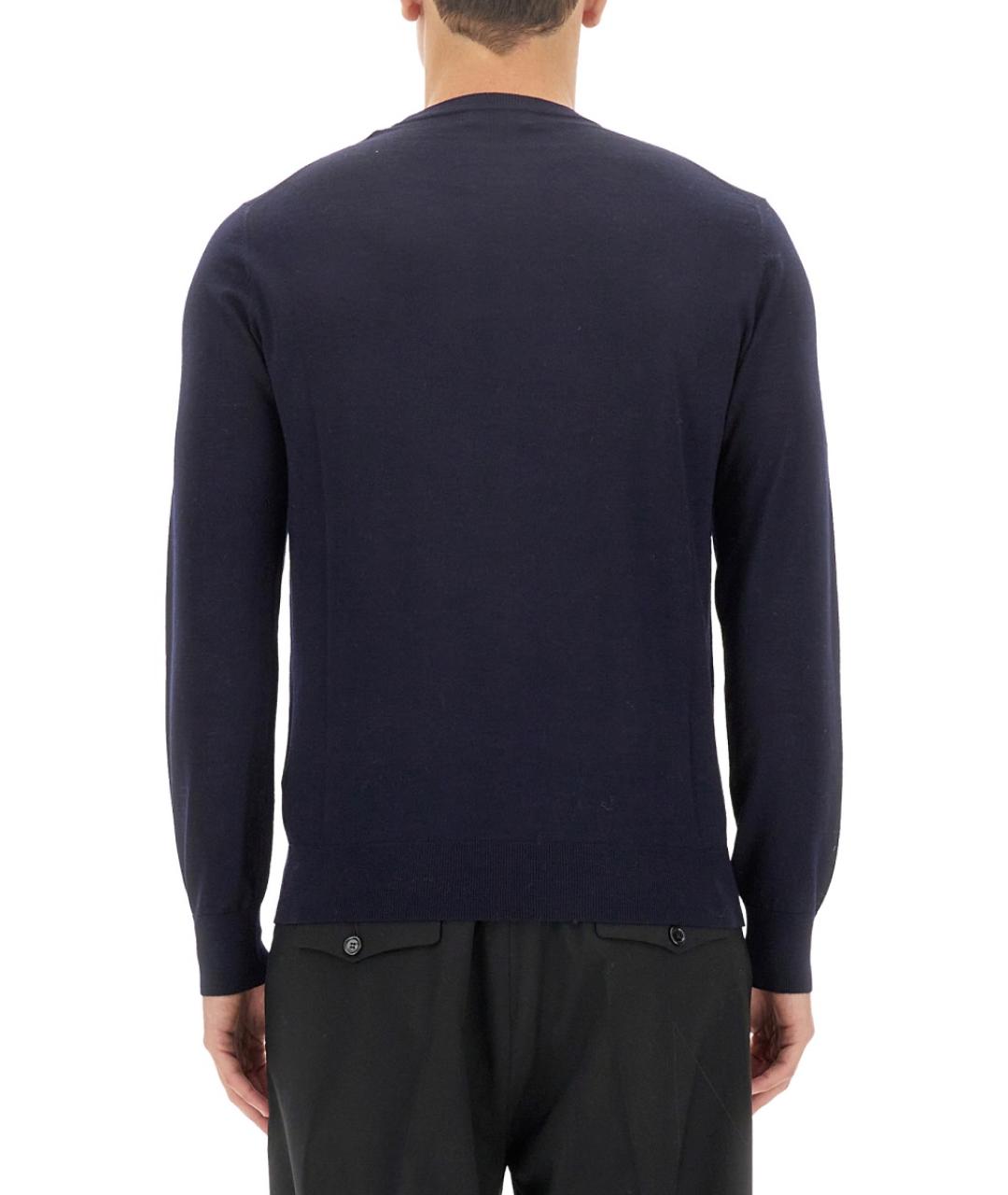 BALLANTYNE Синий шерстяной джемпер / свитер, фото 3