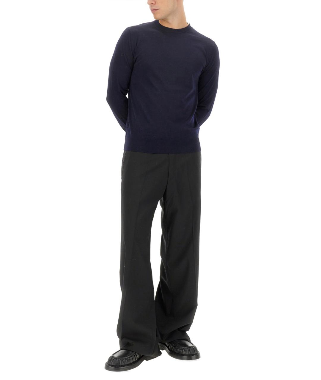 BALLANTYNE Синий шерстяной джемпер / свитер, фото 2