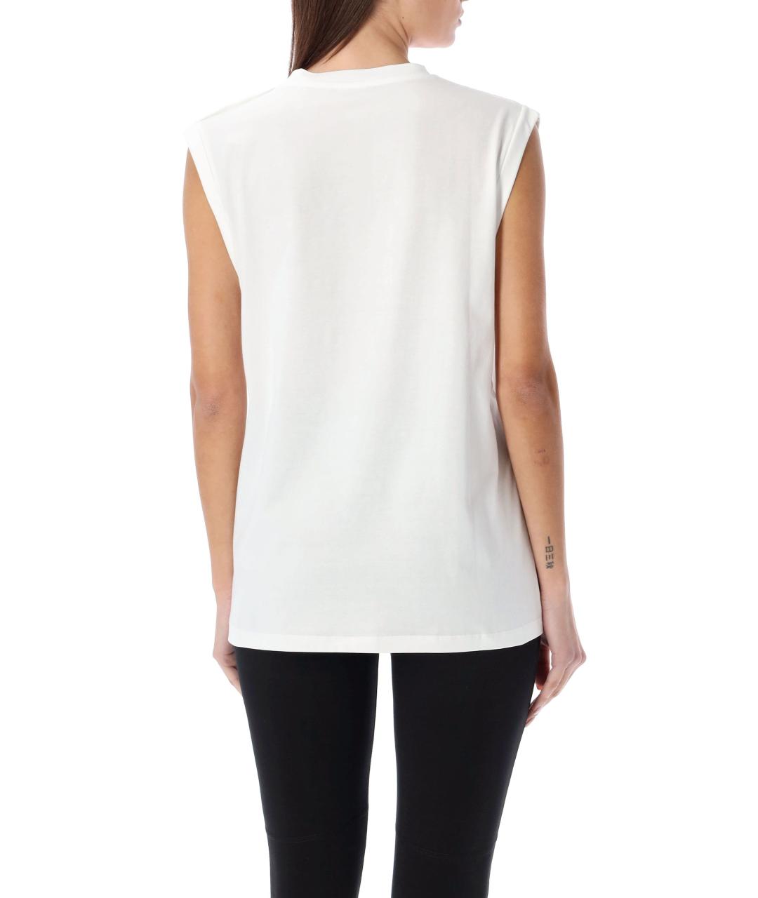 BALMAIN Белая хлопковая майка, фото 3