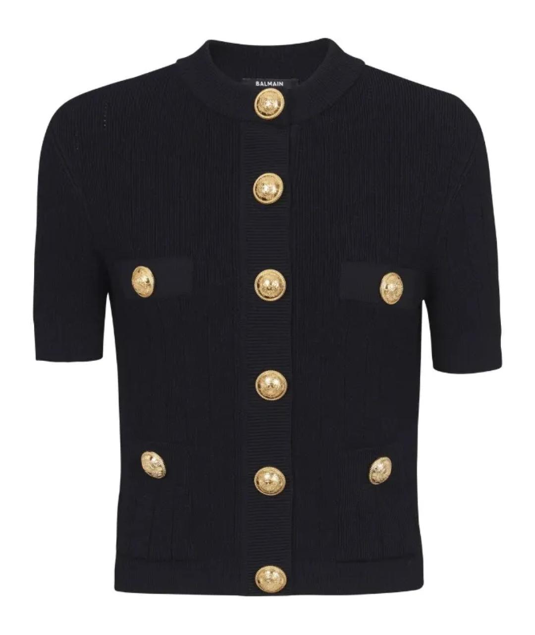 BALMAIN Черный вискозный кардиган, фото 1
