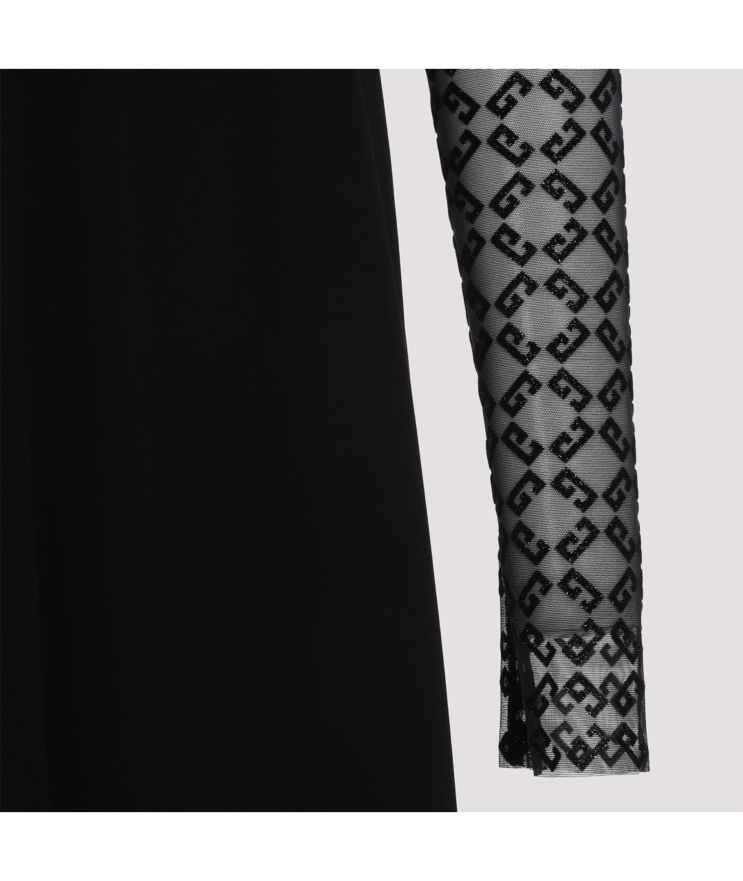 GIVENCHY Черное вискозное коктейльное платье, фото 4