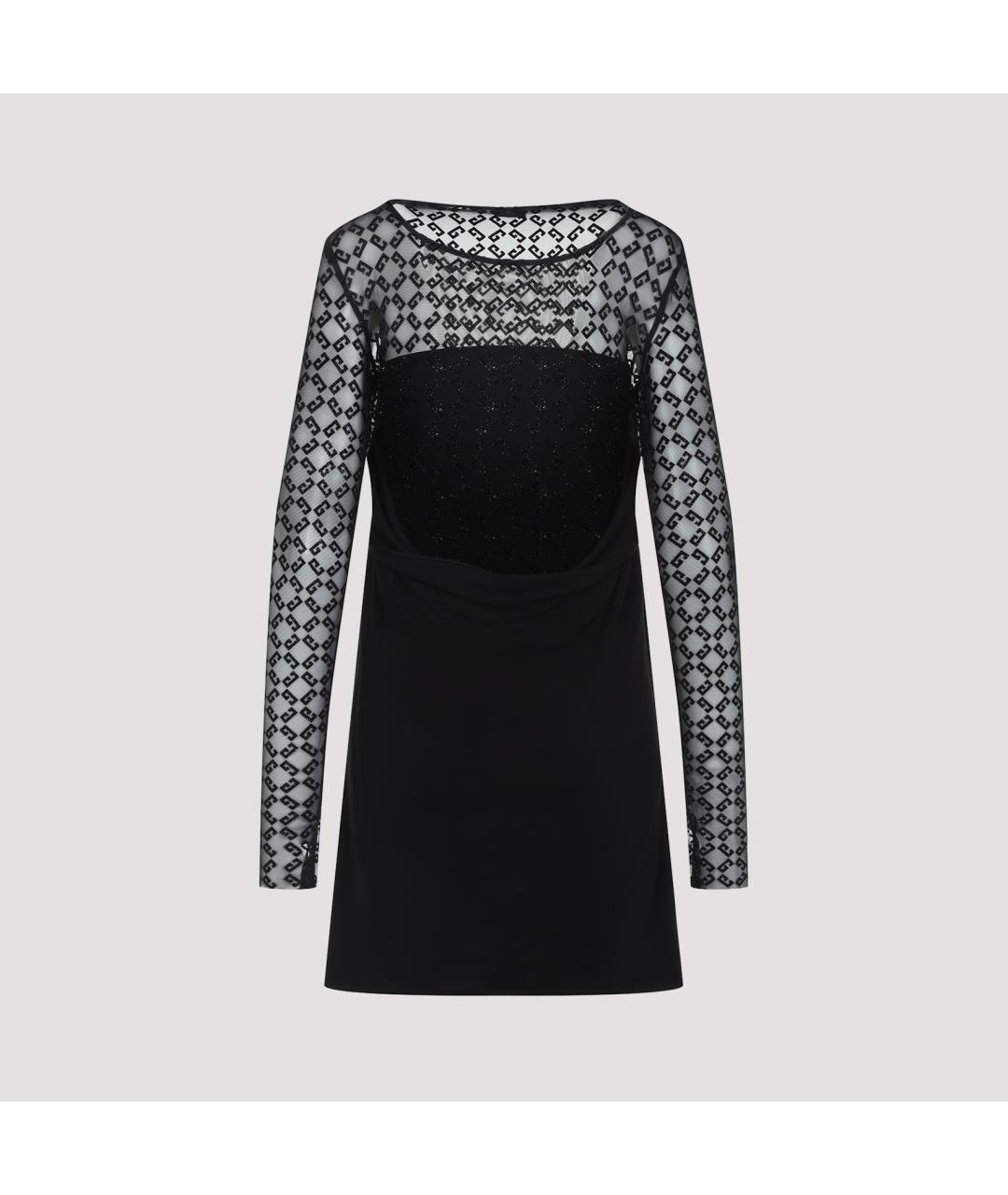 GIVENCHY Черное вискозное коктейльное платье, фото 3