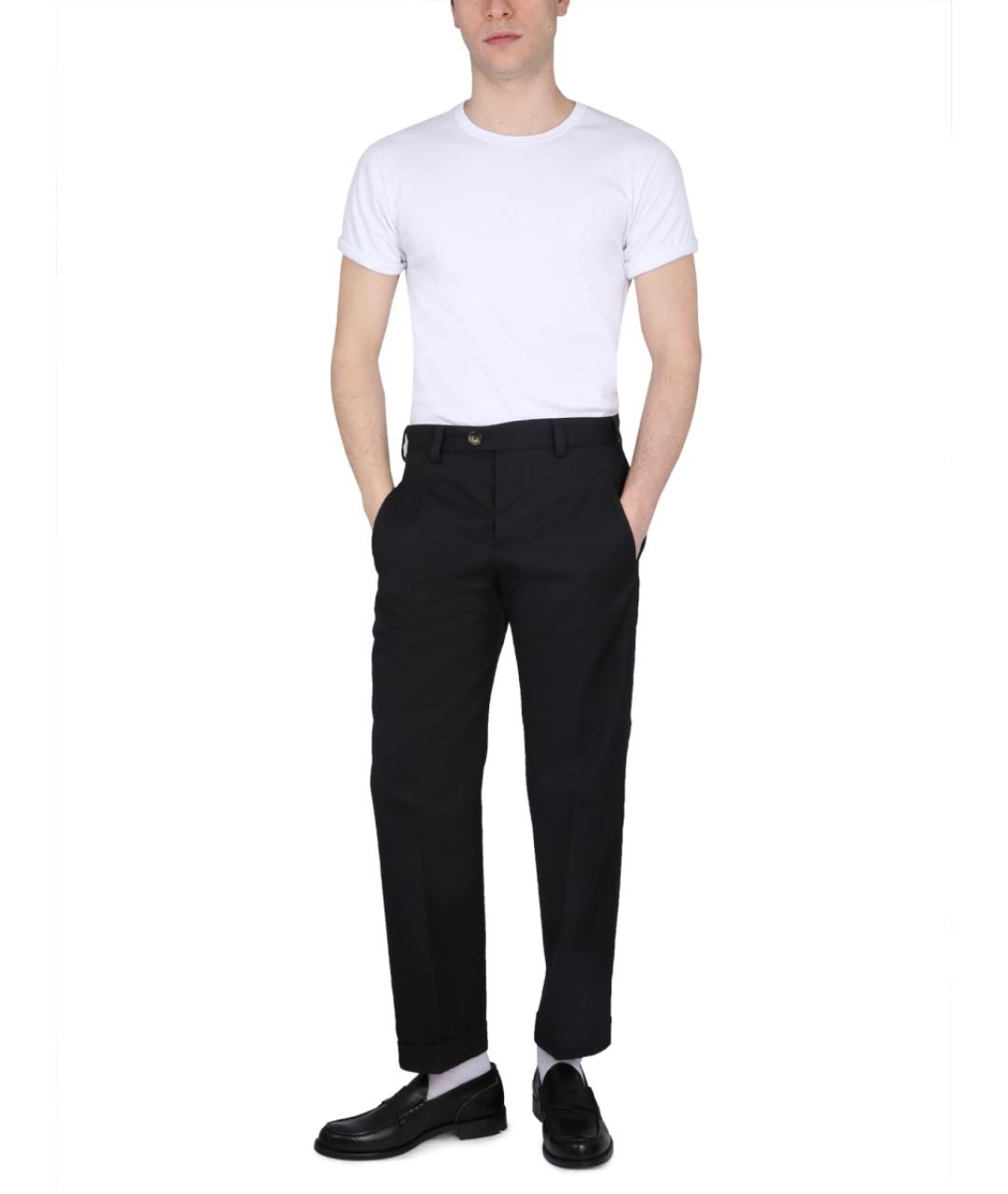 PT TORINO Синие хлопковые повседневные брюки, фото 2