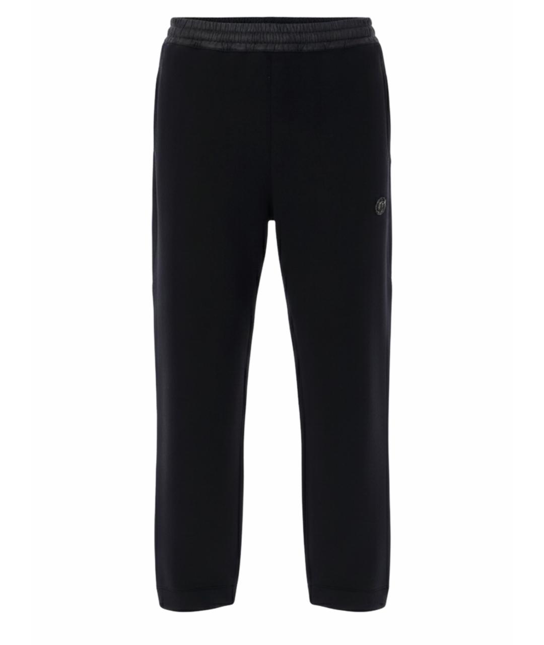 MONCLER Черные хлопковые повседневные брюки, фото 1