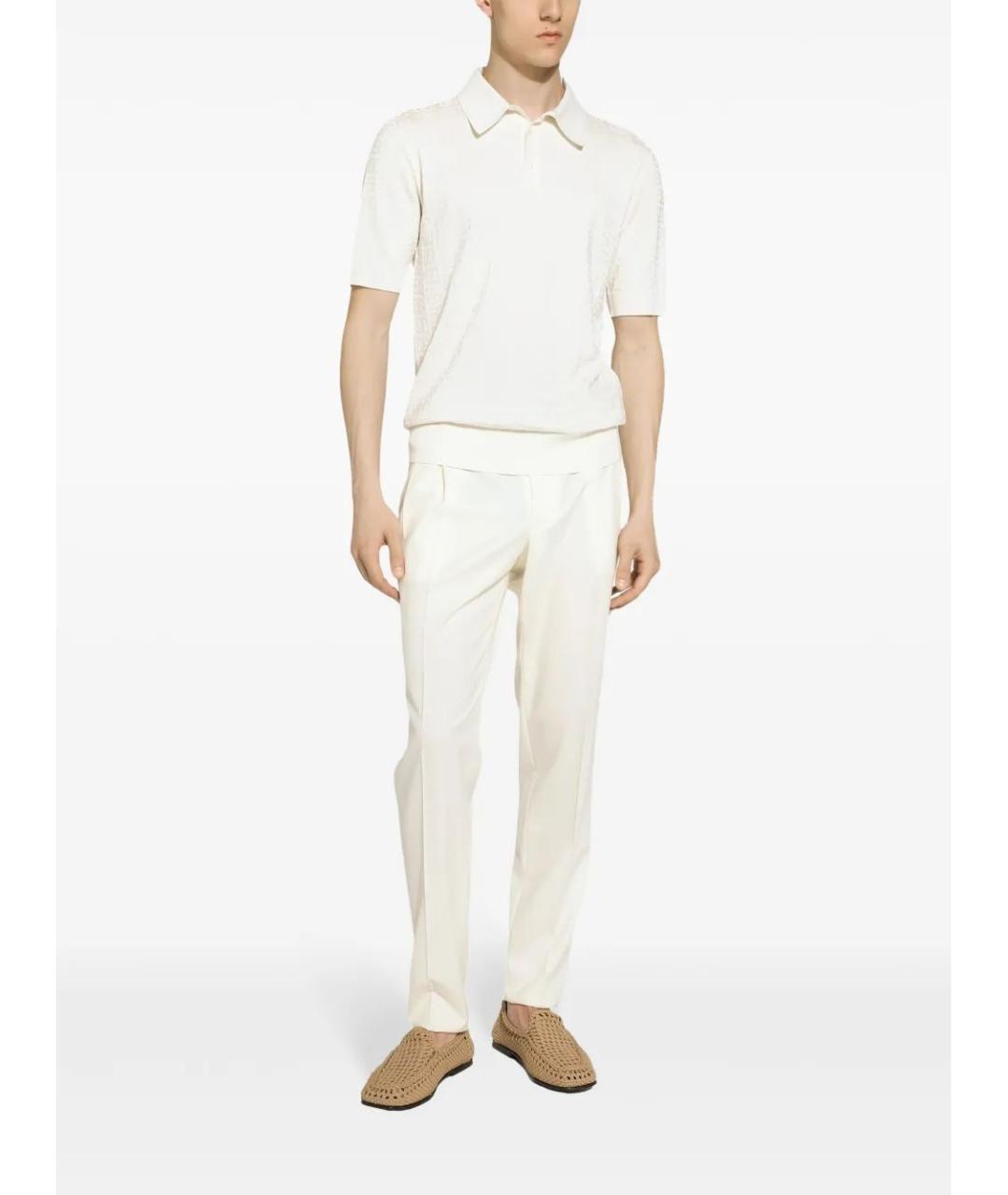 DOLCE&GABBANA Белое поло с коротким рукавом, фото 2