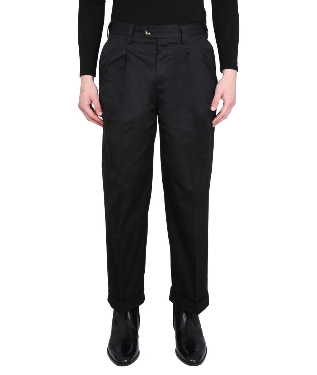 PT TORINO Черные хлопковые повседневные брюки, фото 5