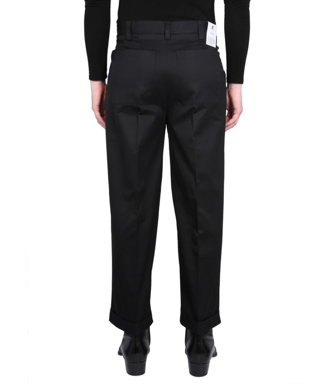 PT TORINO Черные хлопковые повседневные брюки, фото 4