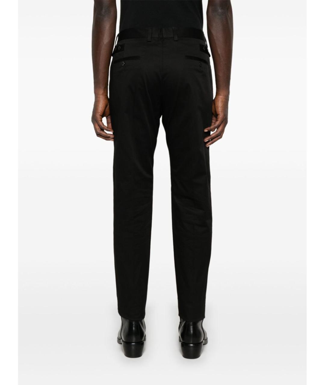 DOLCE&GABBANA Черные хлопковые повседневные брюки, фото 3