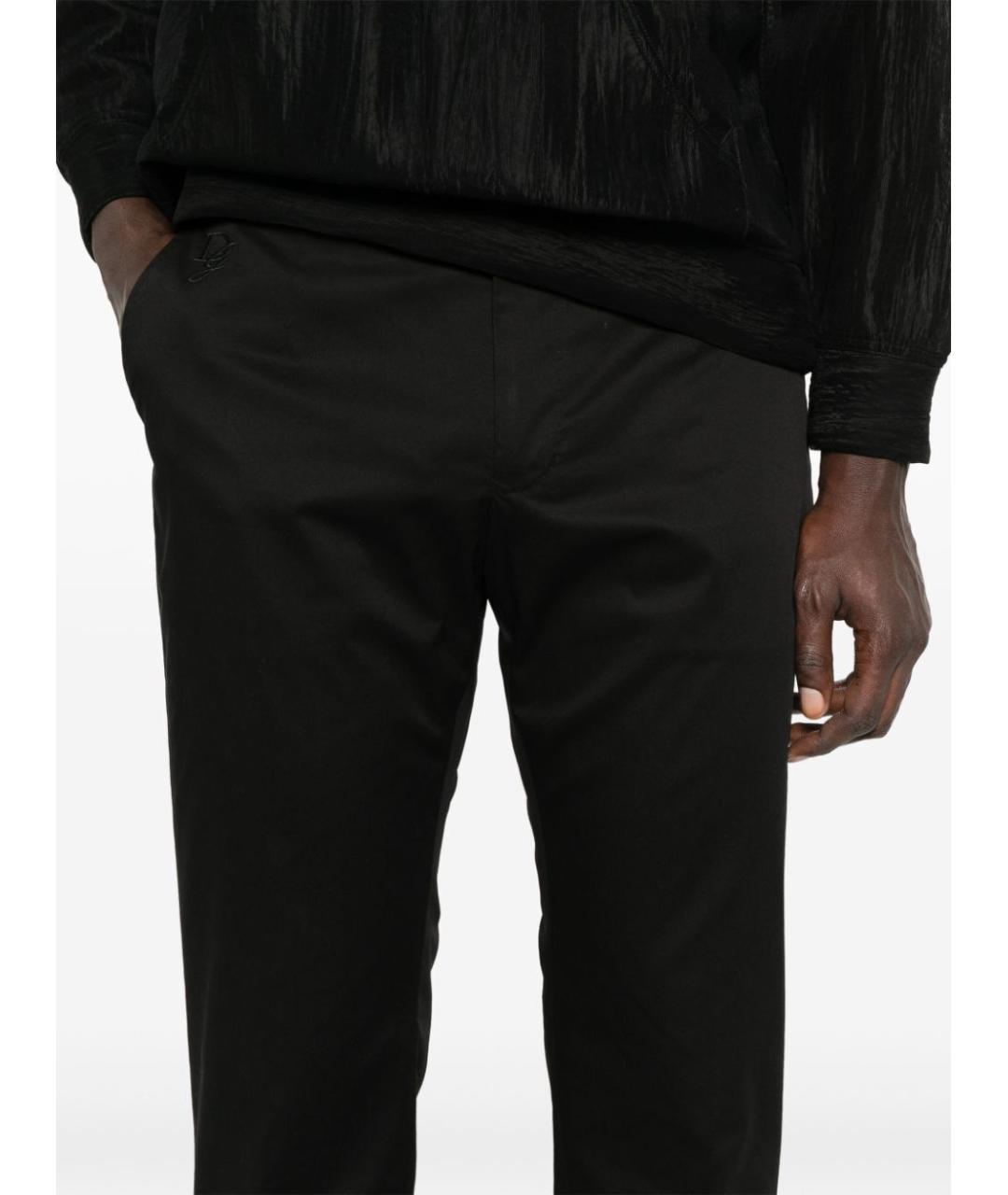 DOLCE&GABBANA Черные хлопковые повседневные брюки, фото 4