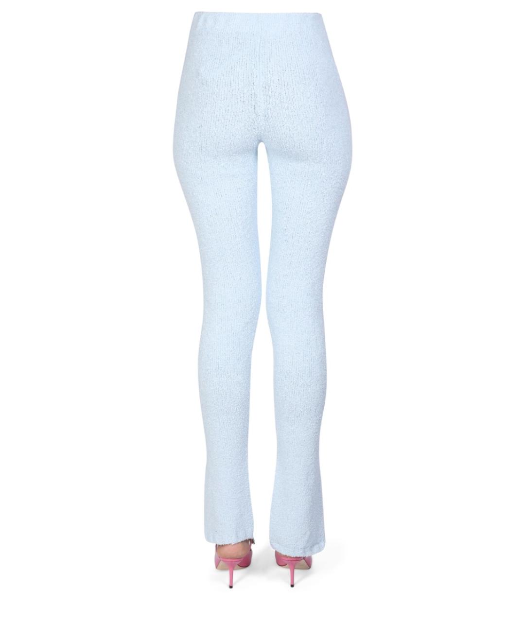 ROTATE Голубые хлопковые прямые брюки, фото 5