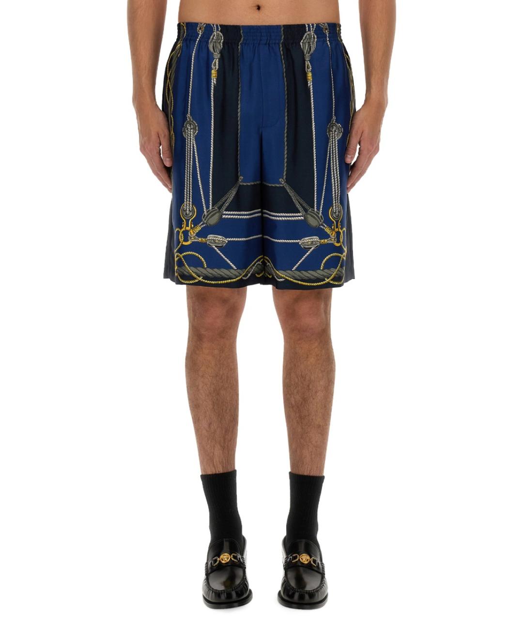 VERSACE Мульти шелковые шорты, фото 2