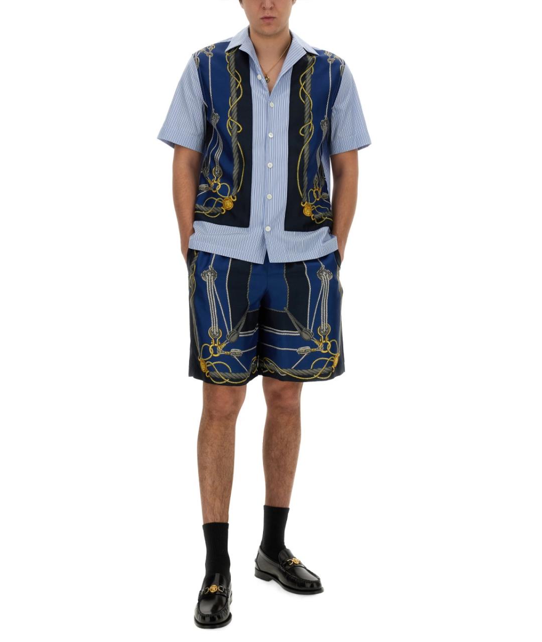 VERSACE Мульти шелковые шорты, фото 3