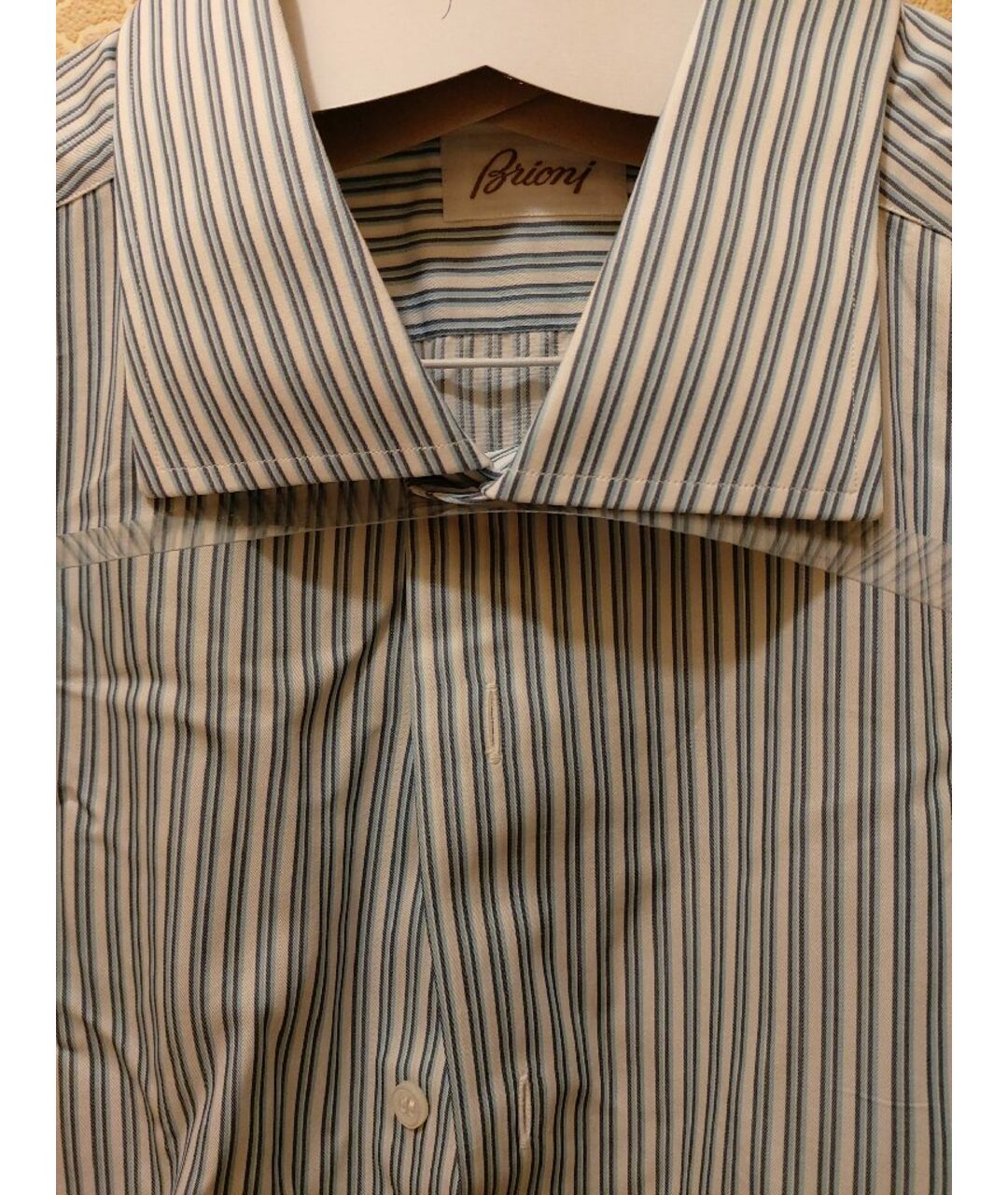 BRIONI Голубая хлопковая классическая рубашка, фото 3