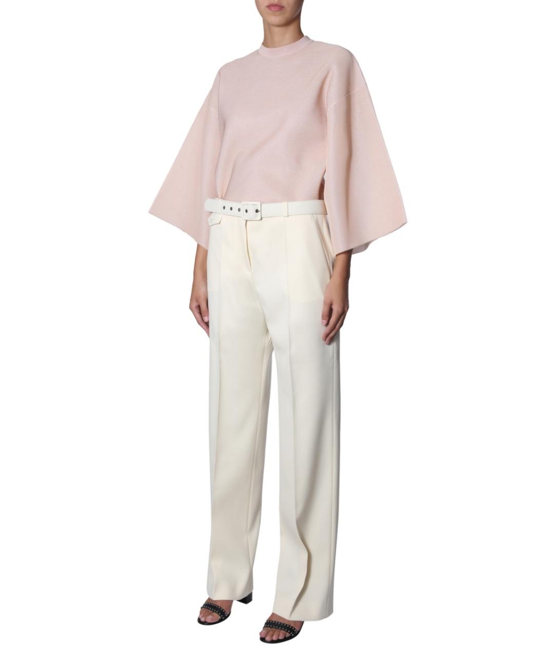 GIVENCHY Белые шерстяные прямые брюки, фото 2