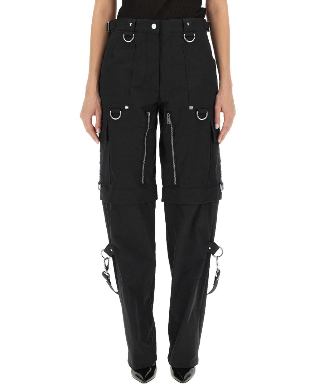 GIVENCHY Черные хлопковые прямые брюки, фото 2