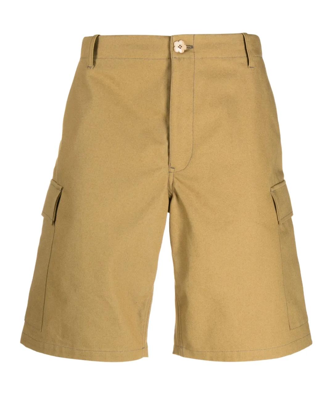 KENZO Коричневые хлопковые шорты, фото 1