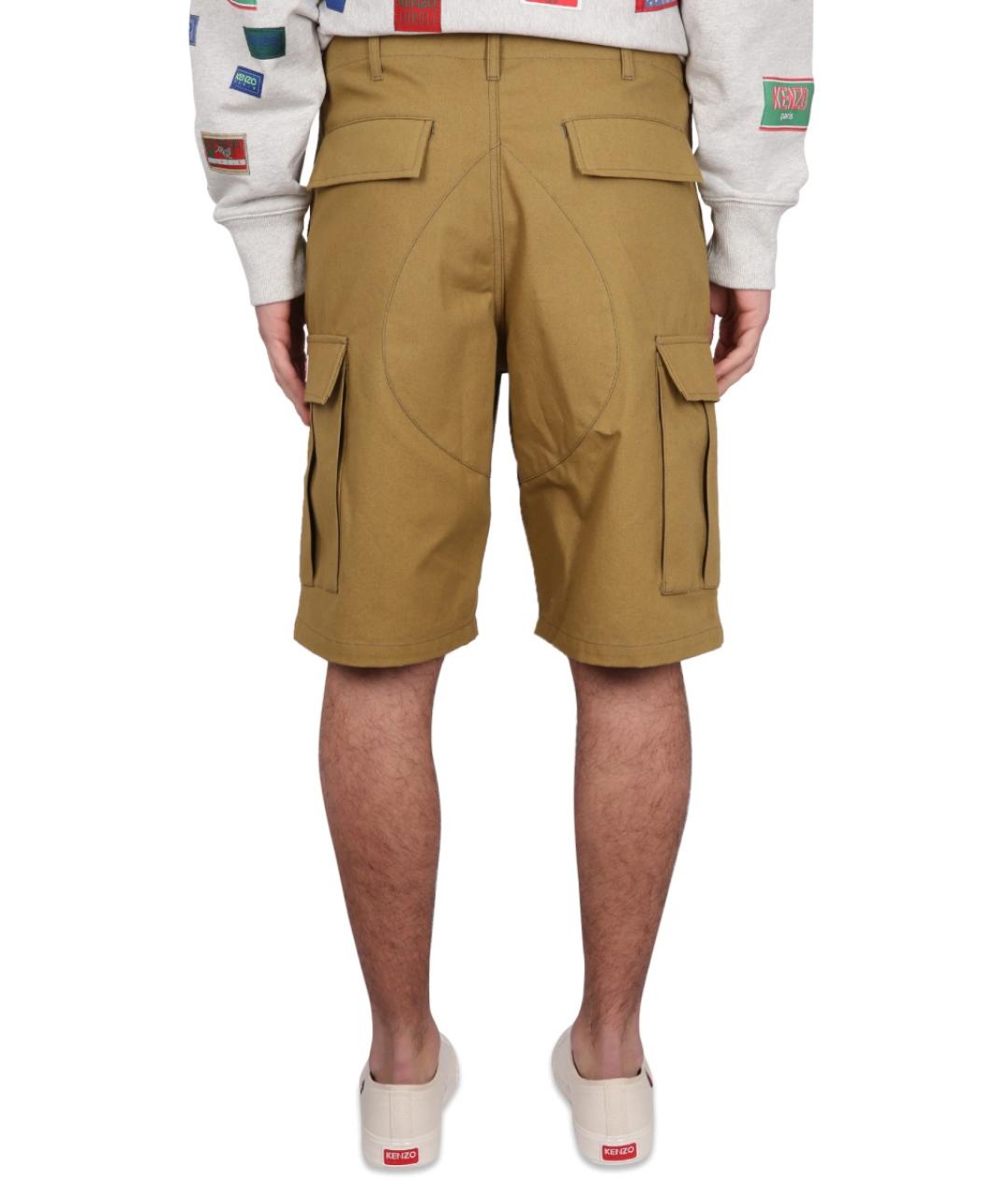 KENZO Коричневые хлопковые шорты, фото 5
