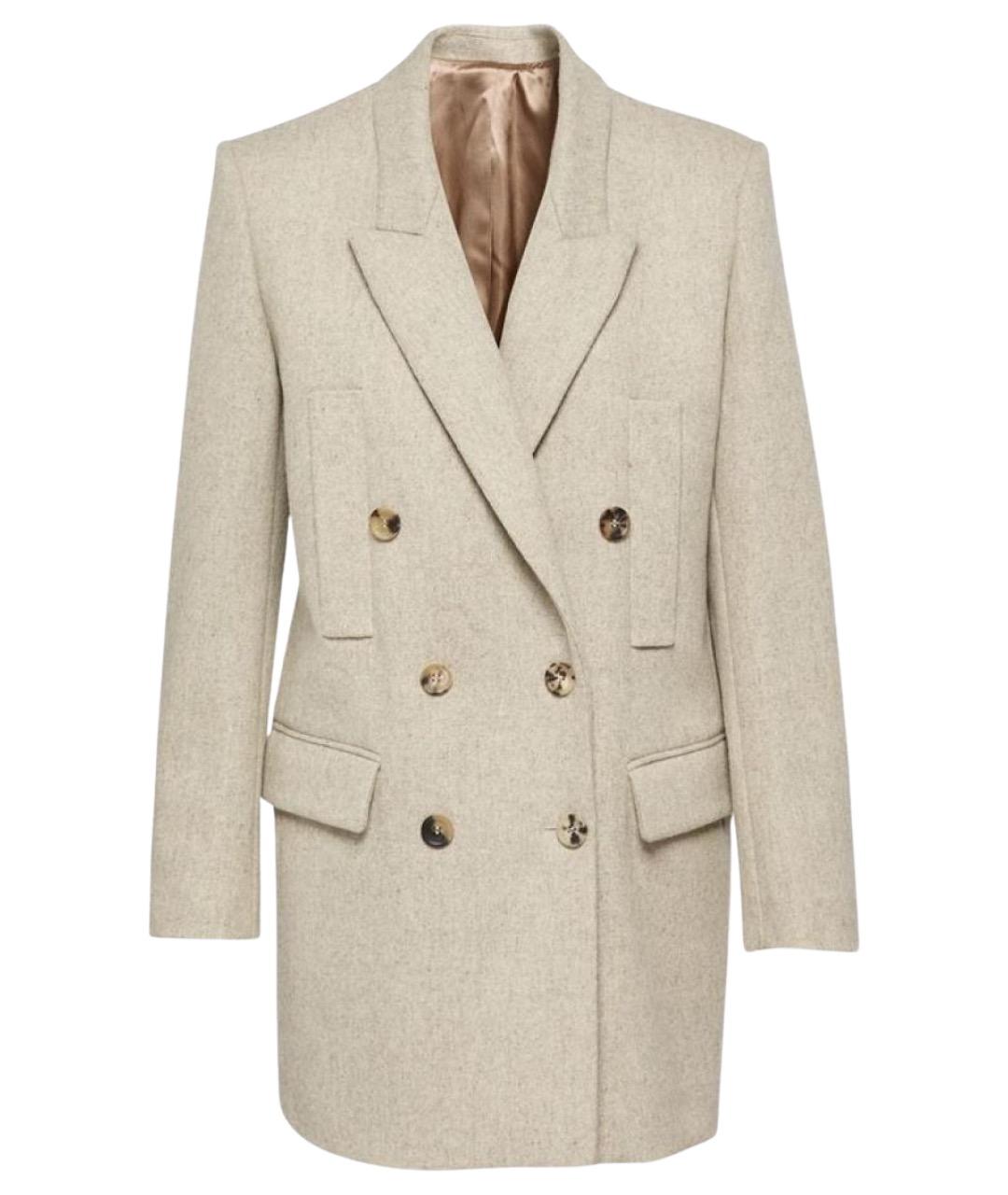 ISABEL MARANT Бежевый шерстяной жакет/пиджак, фото 1