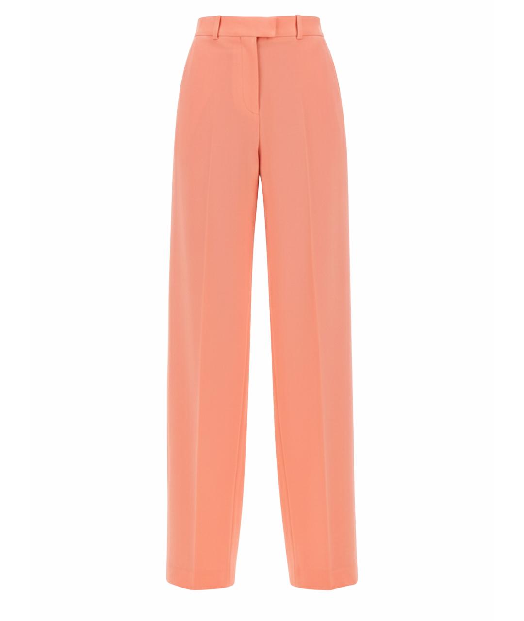 THE ATTICO Розовые полиэстеровые прямые брюки, фото 1
