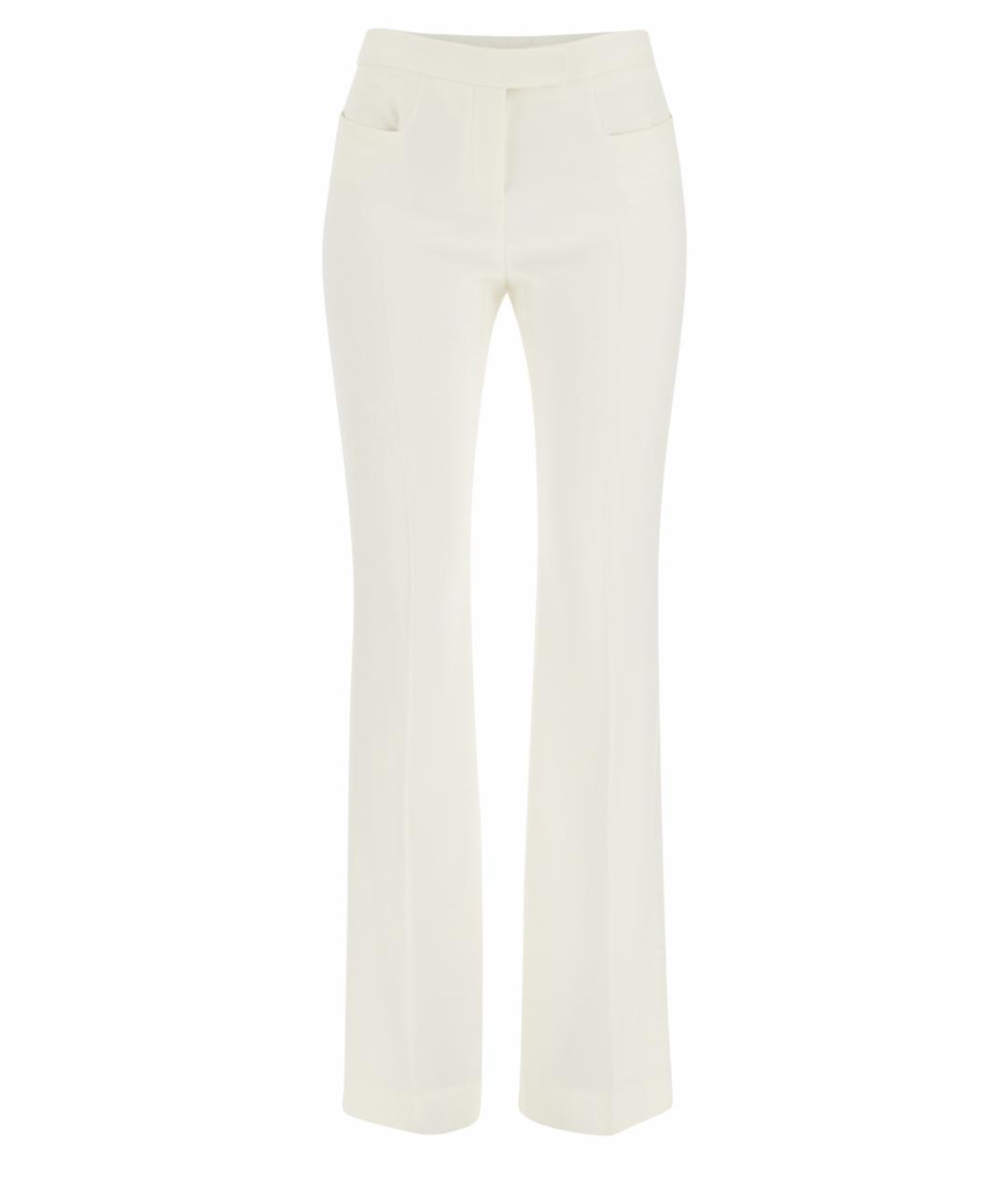 TOM FORD Белые шерстяные прямые брюки, фото 1