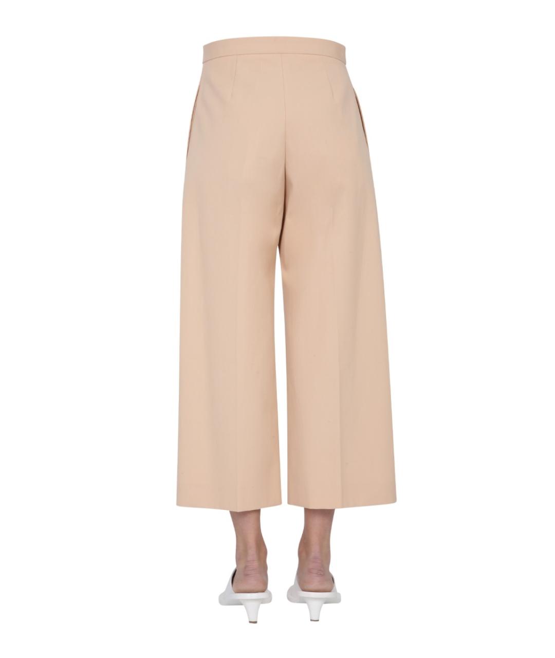 JIL SANDER Розовые хлопковые прямые брюки, фото 4