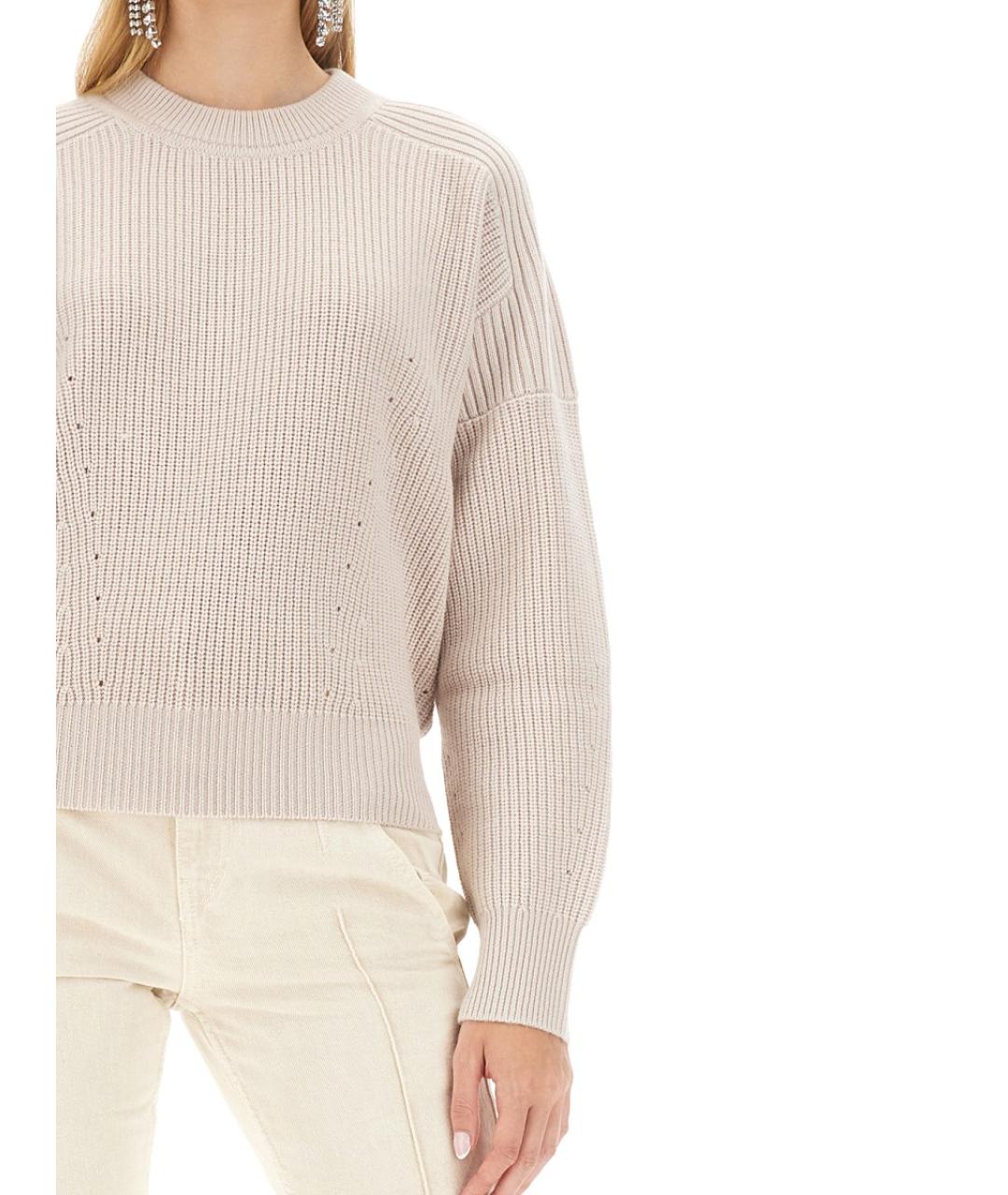 ISABEL MARANT Бежевый шерстяной джемпер / свитер, фото 5