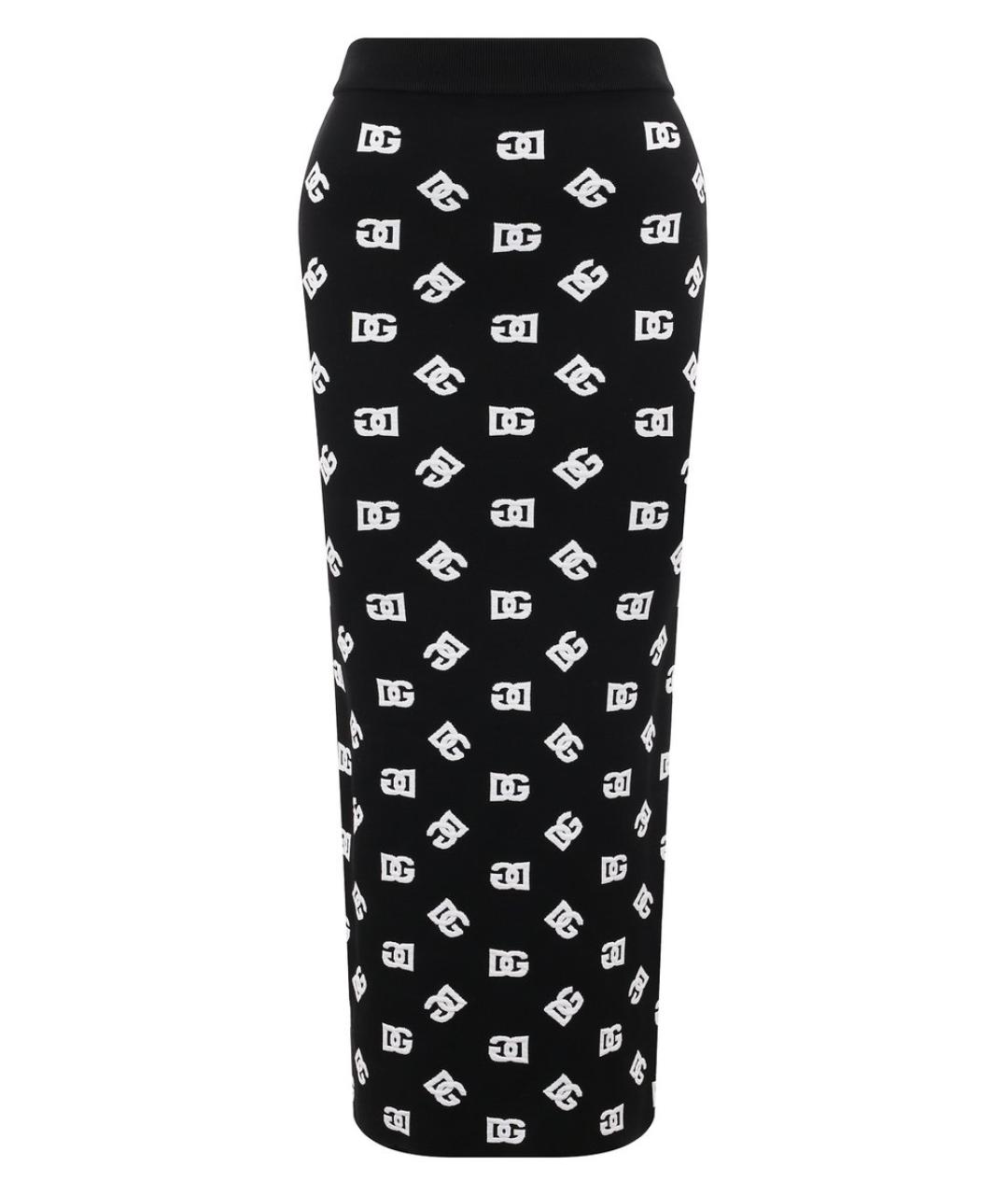 DOLCE&GABBANA Черная полиэстеровая юбка миди, фото 1