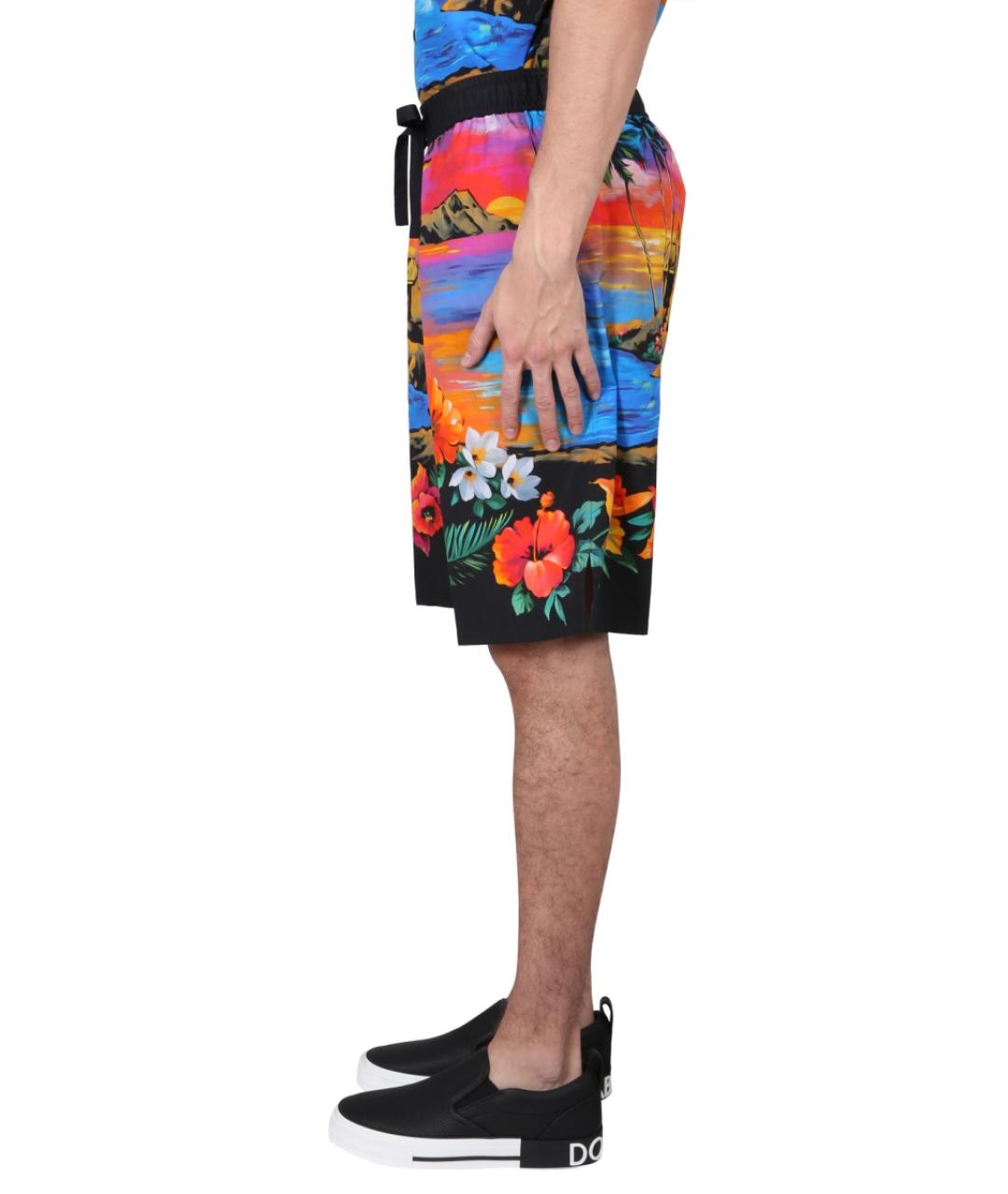 DOLCE&GABBANA Мульти хлопковые шорты, фото 4
