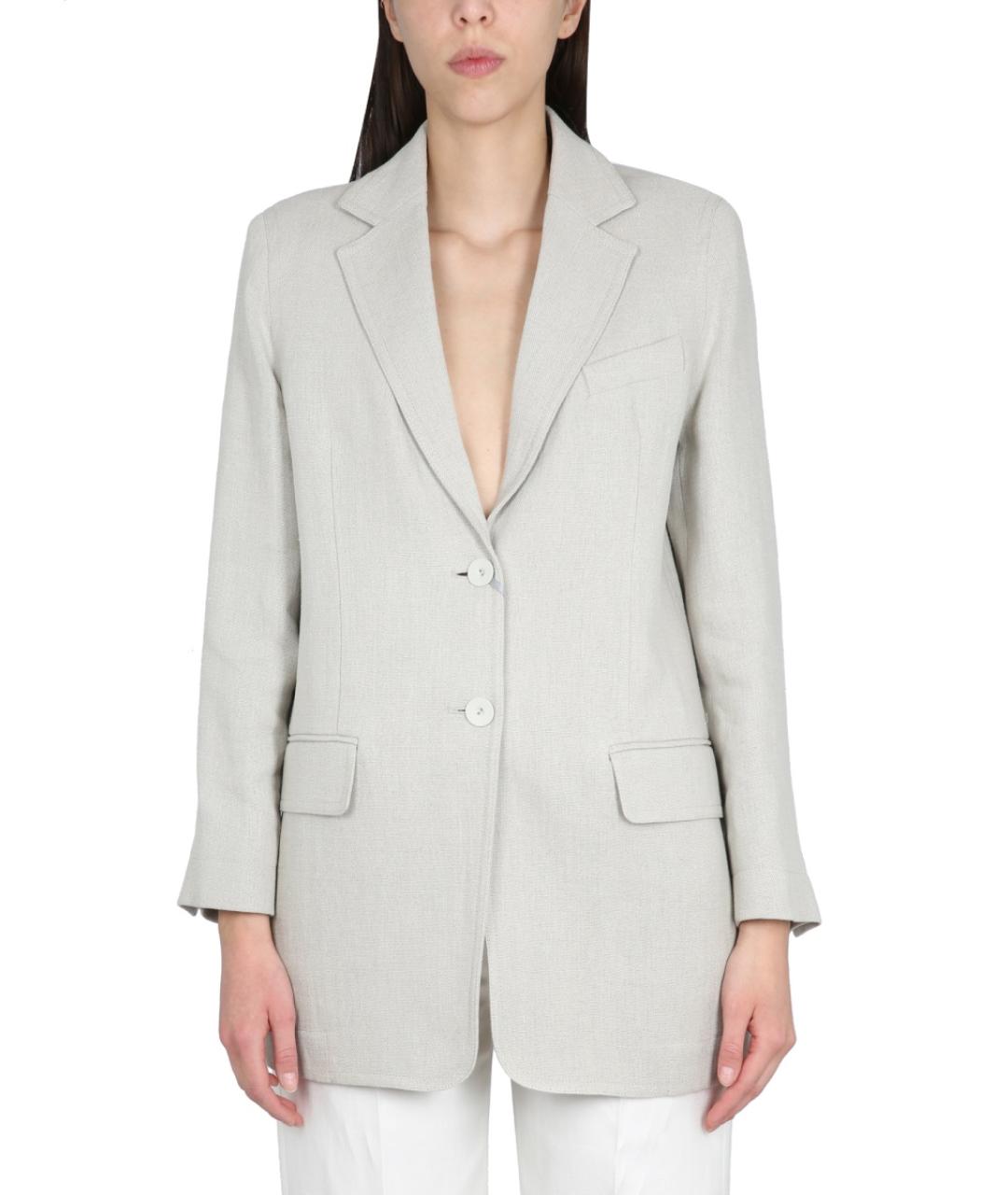 MAX MARA Бежевый хлопковый жакет/пиджак, фото 5