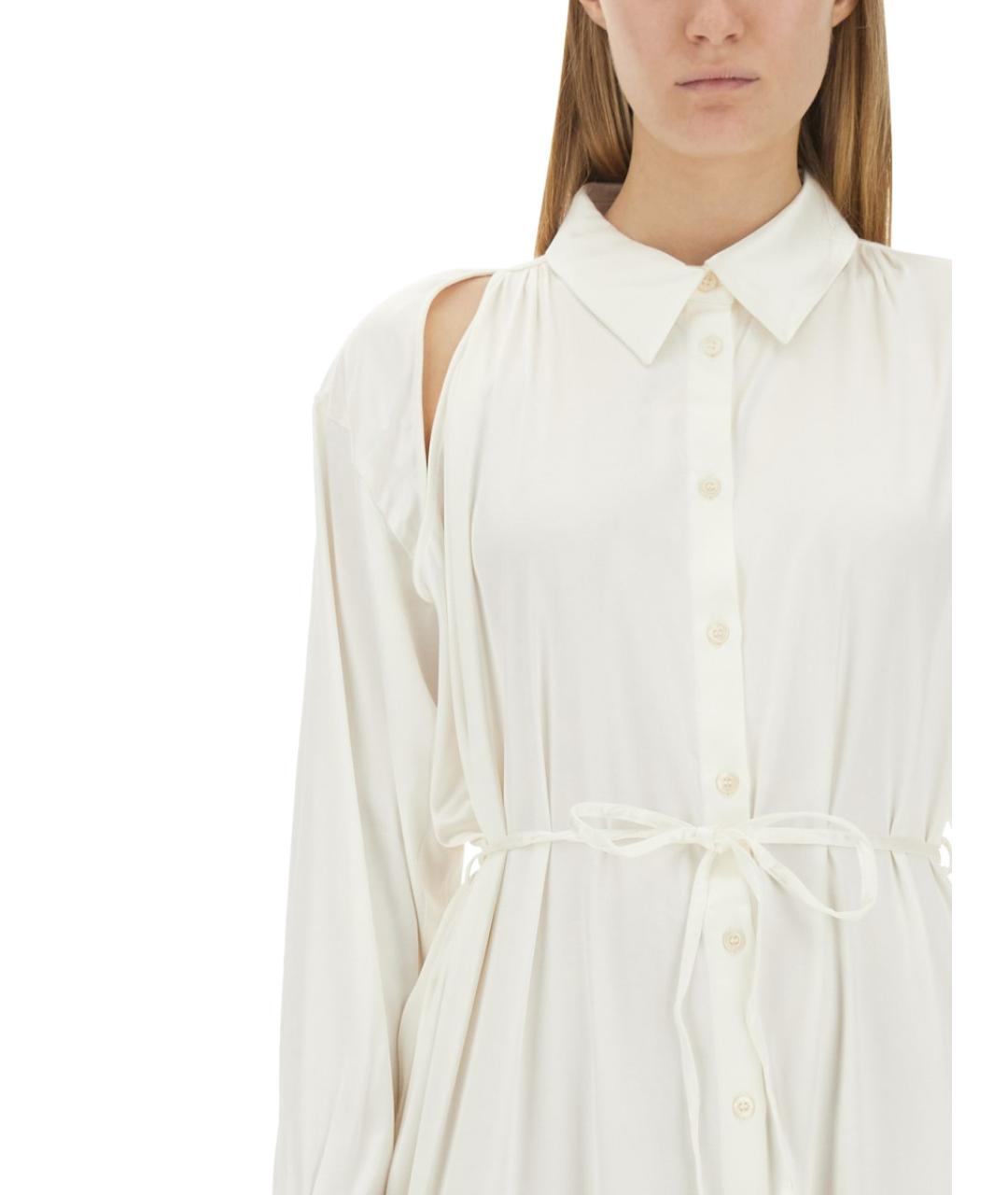 ACNE STUDIOS Белое вискозное повседневное платье, фото 5