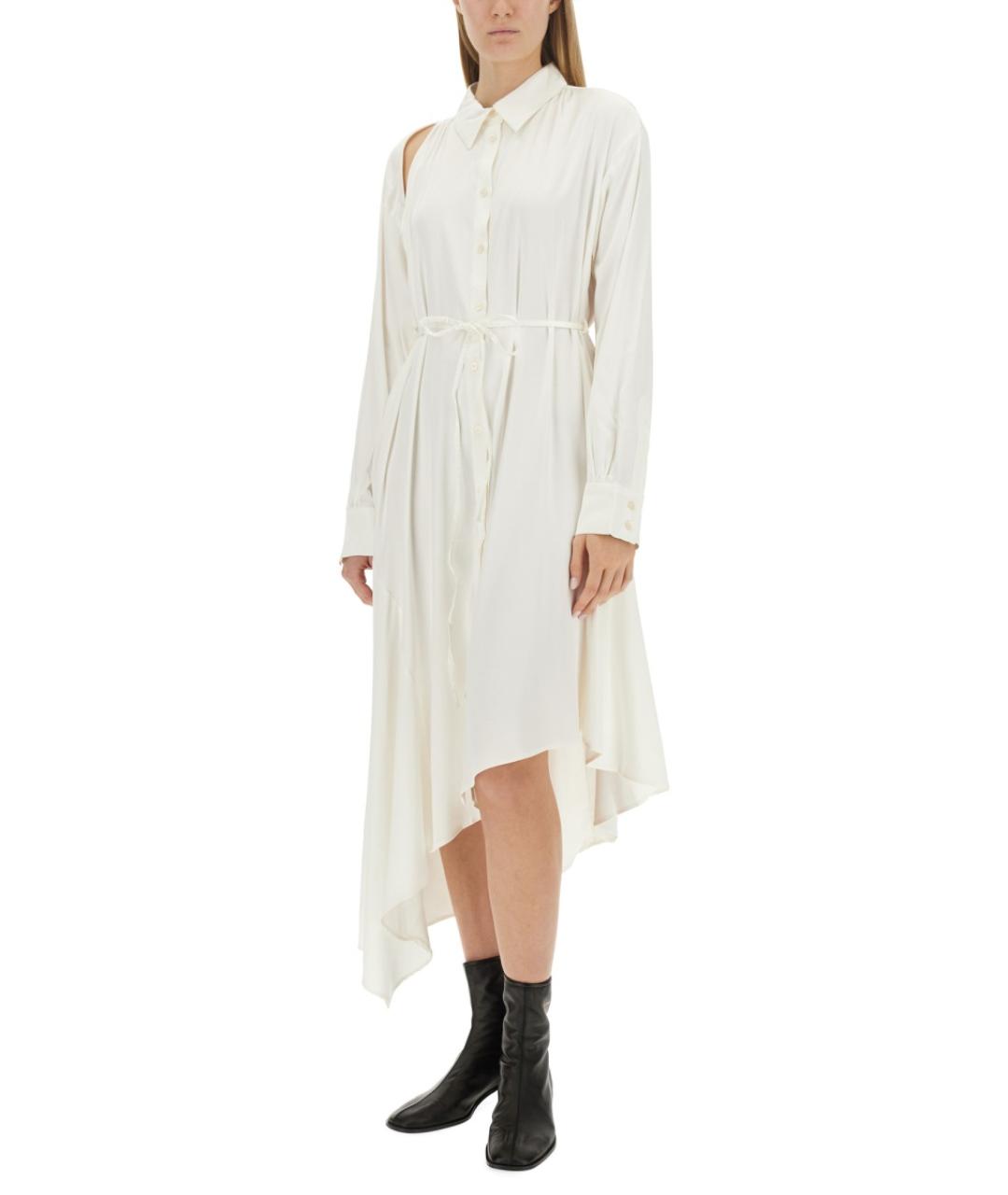 ACNE STUDIOS Белое вискозное повседневное платье, фото 3