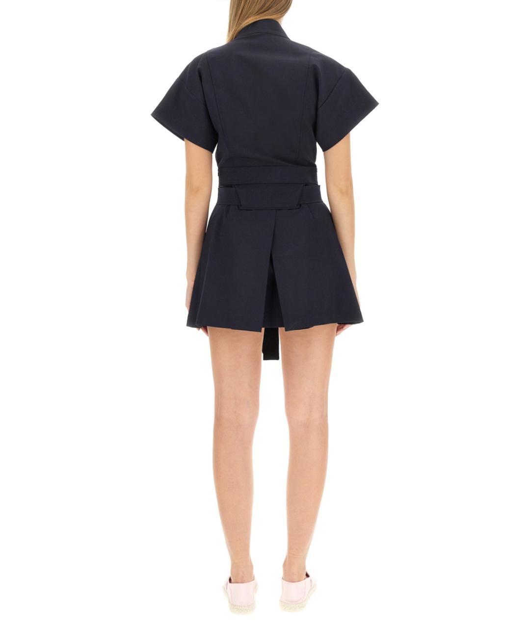 KENZO Синее шерстяное повседневное платье, фото 4