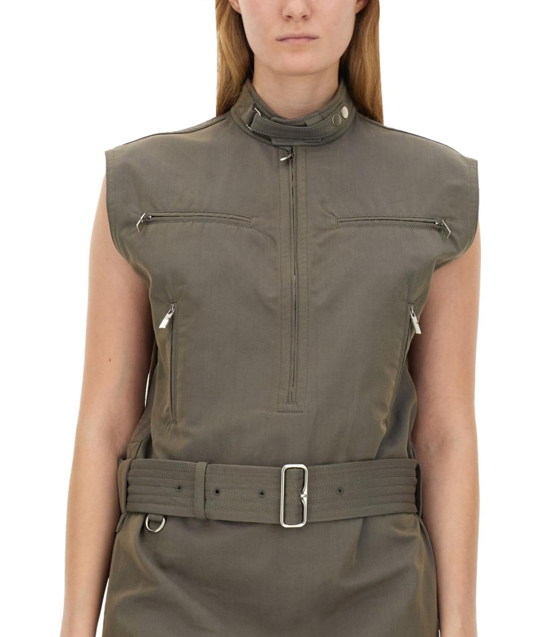 BURBERRY Серое хлопковое повседневное платье, фото 5