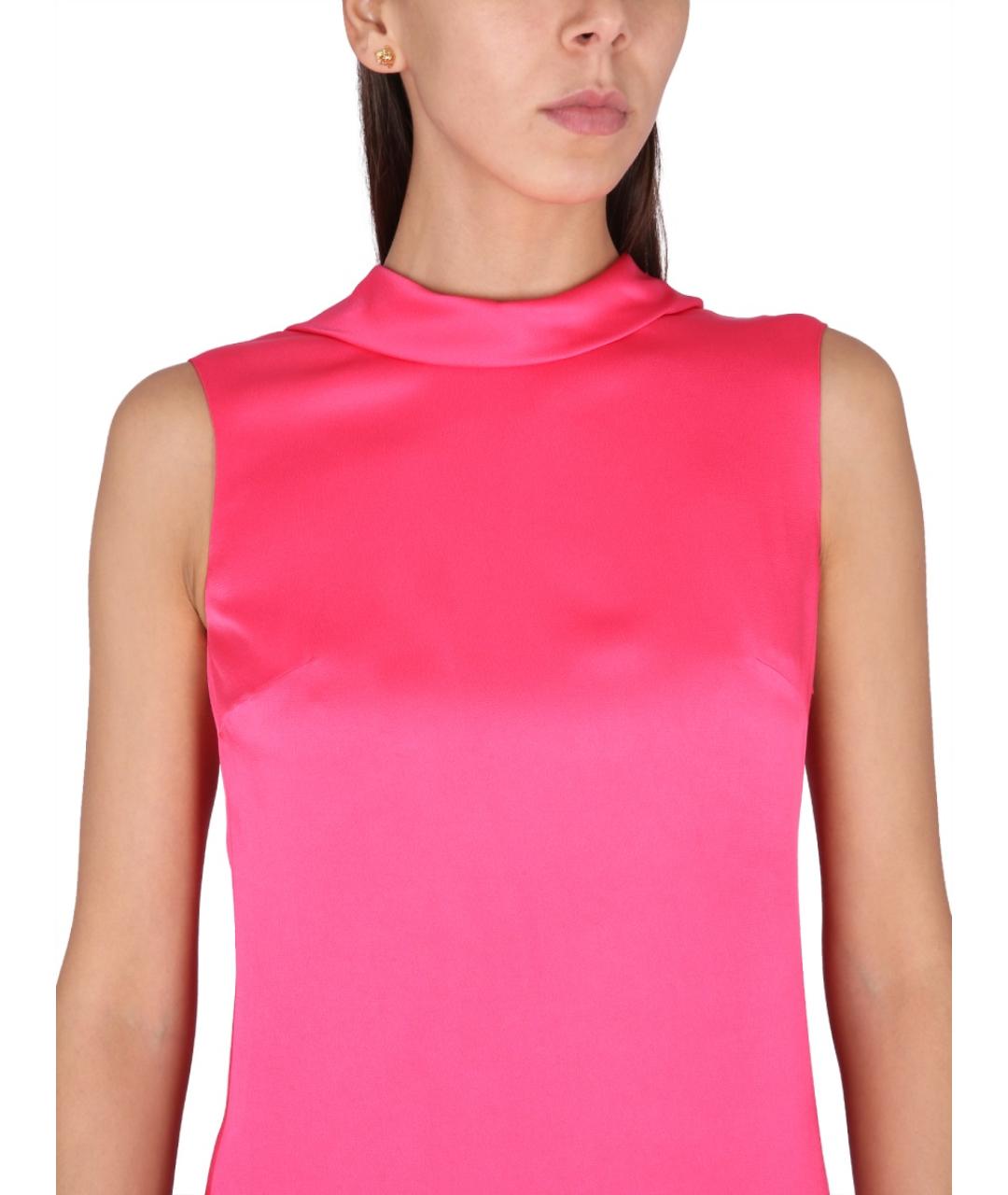 VERSACE Фуксия ацетатное коктейльное платье, фото 5