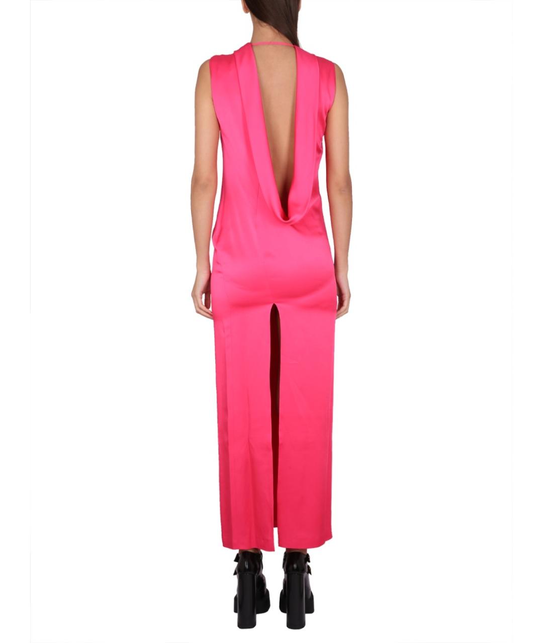VERSACE Фуксия ацетатное коктейльное платье, фото 4