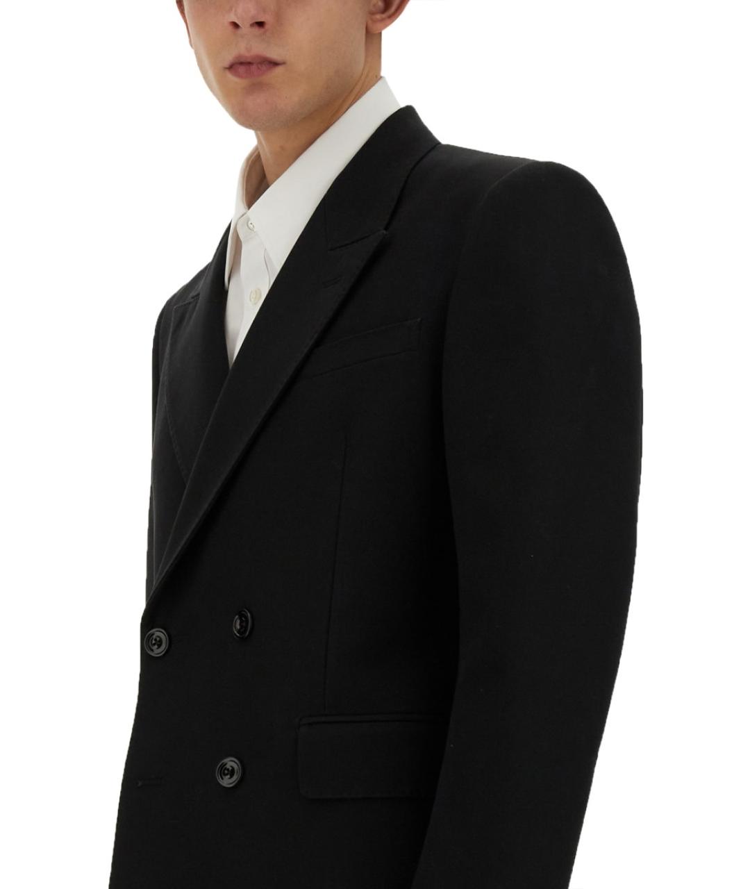 ALEXANDER MCQUEEN Черный хлопковый пиджак, фото 5