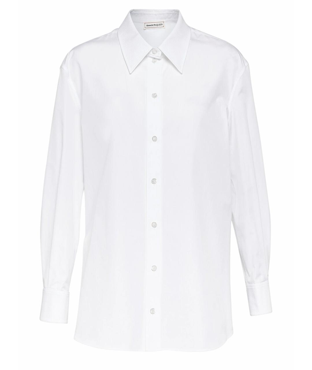 ALEXANDER MCQUEEN Белая хлопковая рубашка, фото 1