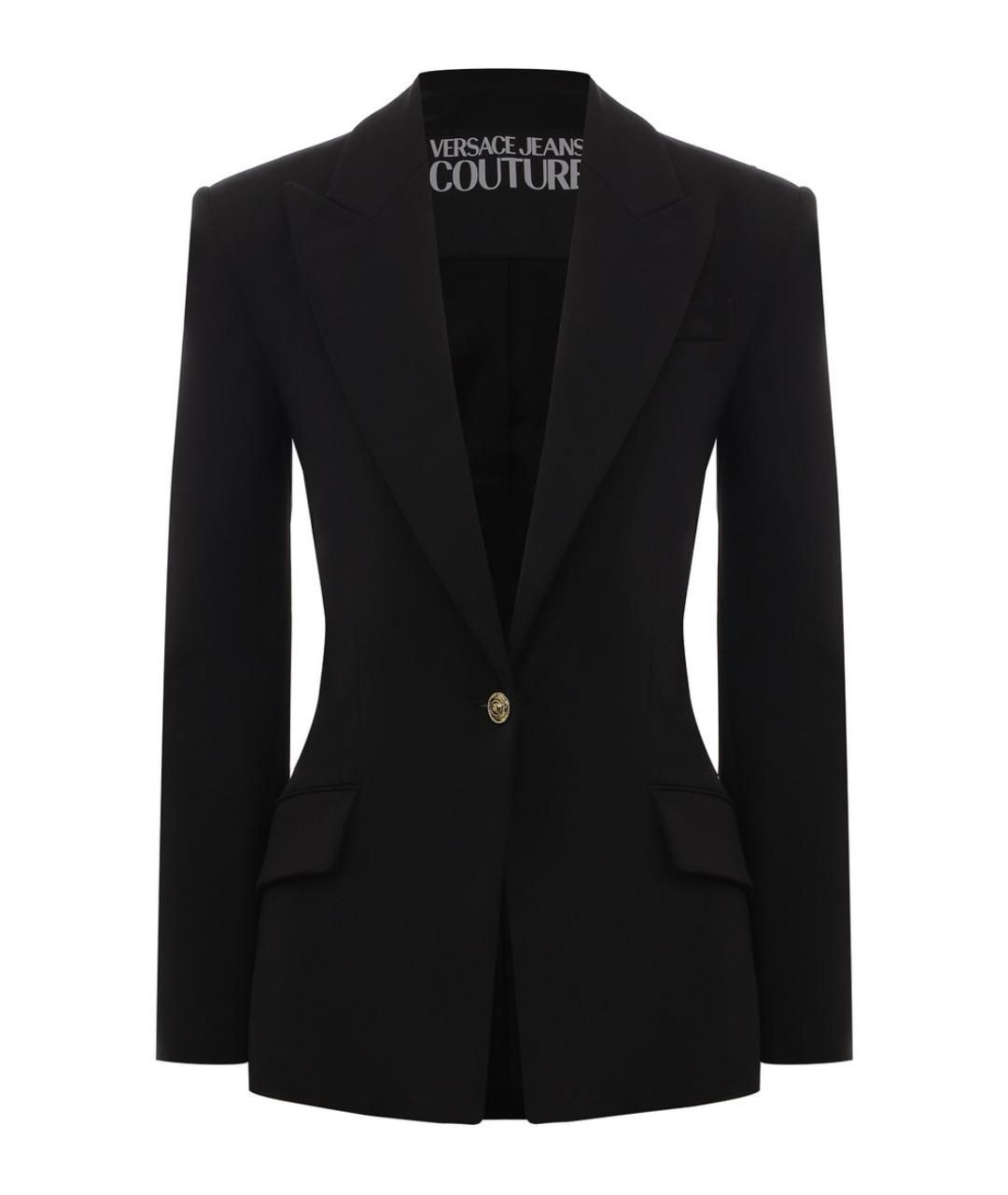 VERSACE Черный шерстяной жакет/пиджак, фото 1