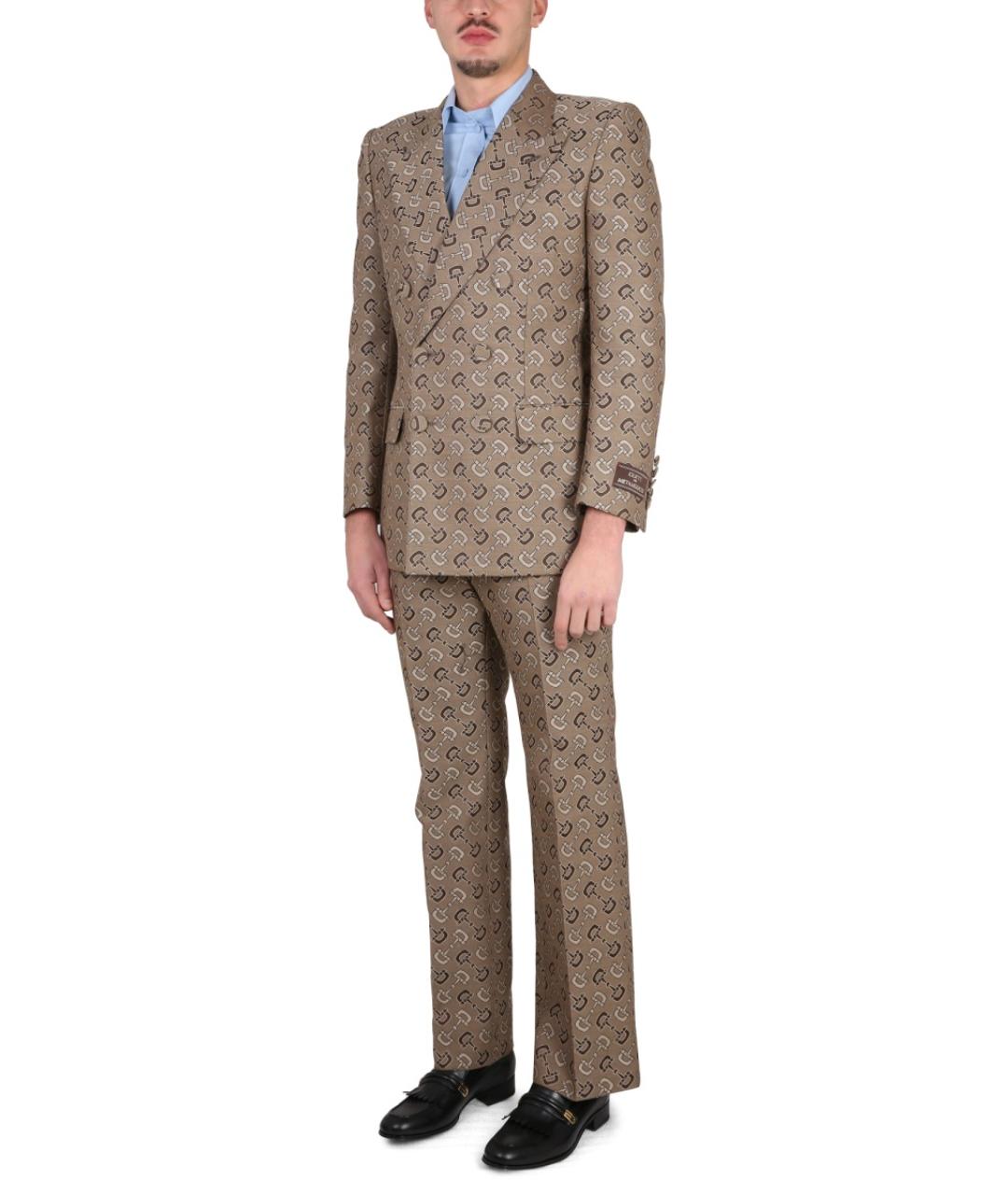 GUCCI Коричневый хлопковый пиджак, фото 3