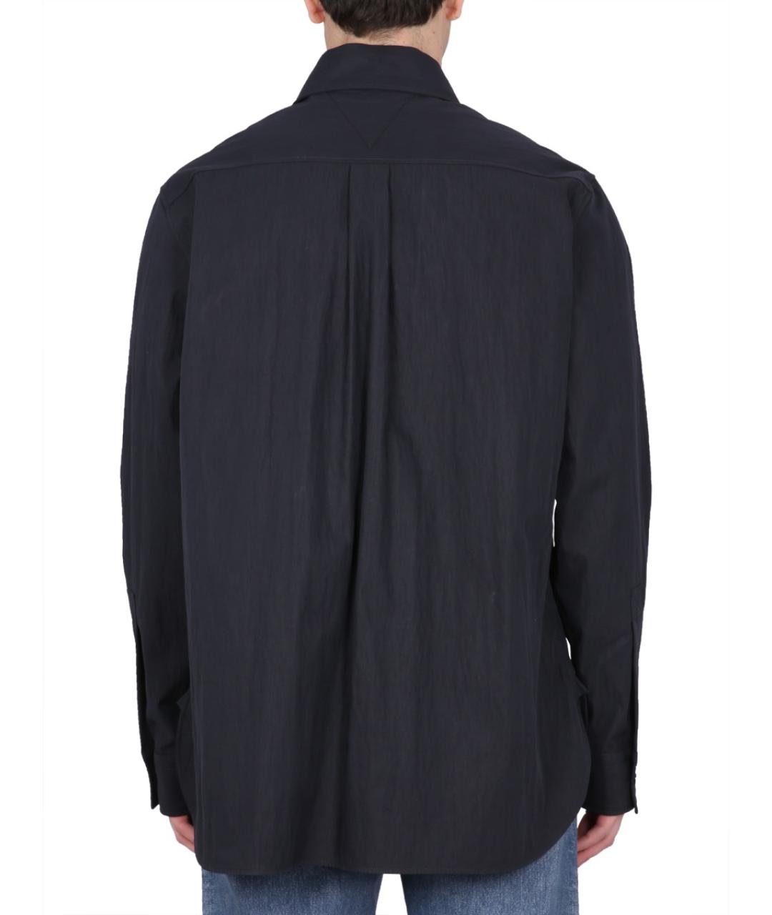 BOTTEGA VENETA Синяя хлопковая кэжуал рубашка, фото 4